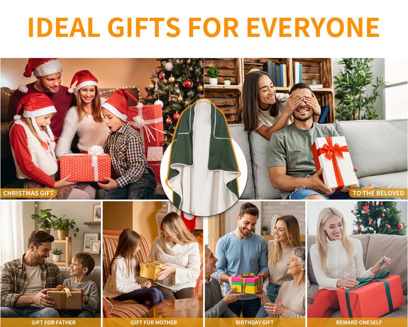 4 in 1 Portable USB Heated Blanket Pillow Shawl (No Power Bank) and Pad, 3 Heat Settings, Fast Warming for Home Office Car Travel with Built-in Heater TikTokShopBlackFriday