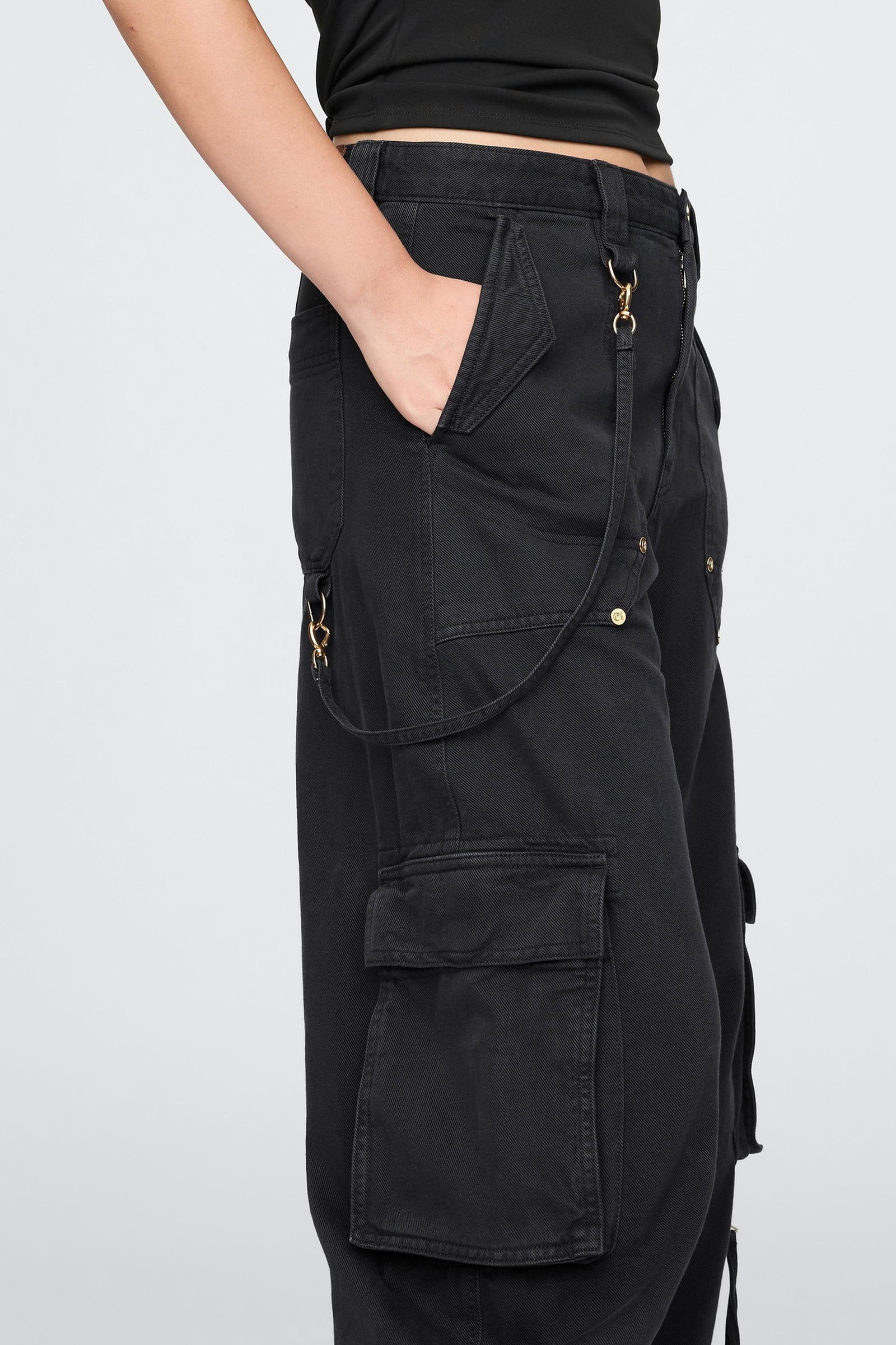 Relaxed Cargo Chain Straps Barrel Pants(Buy 2 Free Shipping)