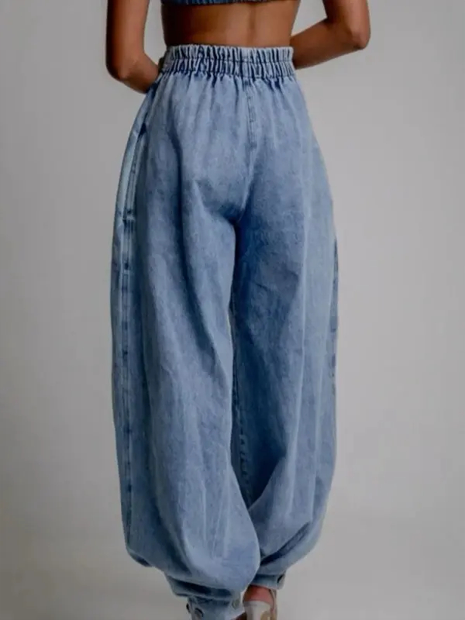 High Waist Zipper Barrel Balloon Jeans(Buy 2 Free Shipping)