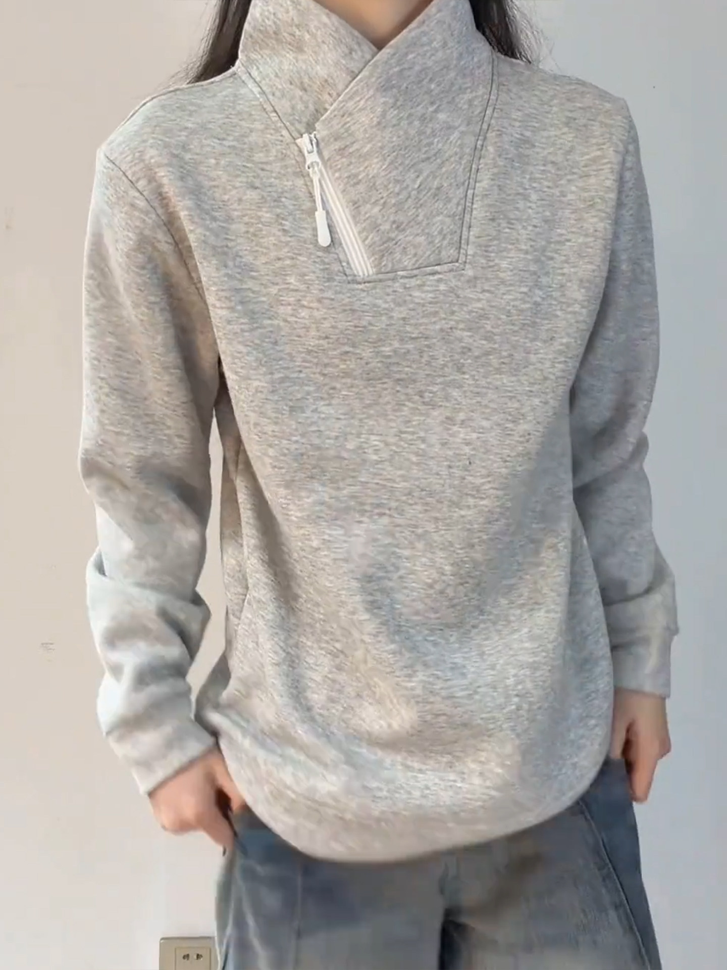 Stand Collar Pullover Sweatshirt (Buy 2 Free Shipping)