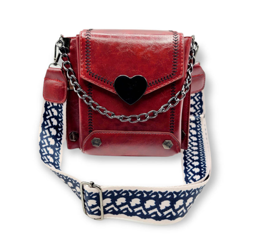 🔥49%OFF - Vintage Heart Studded Crossbody Bag