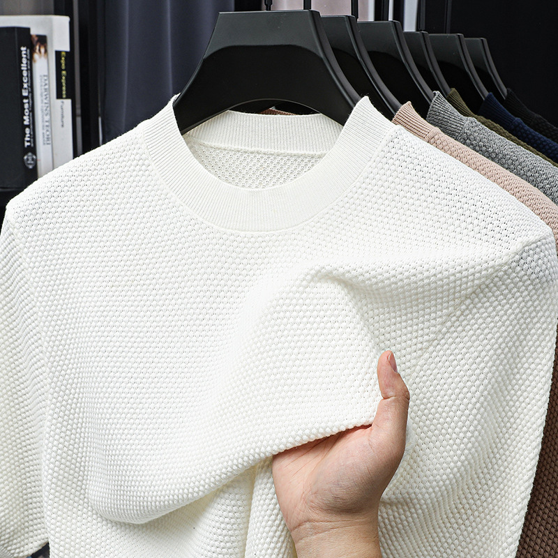 Last Day 50% OFF?Men's summer cotton pineapple pattern knitted short sleeves (Buy 2 Free Shipping)