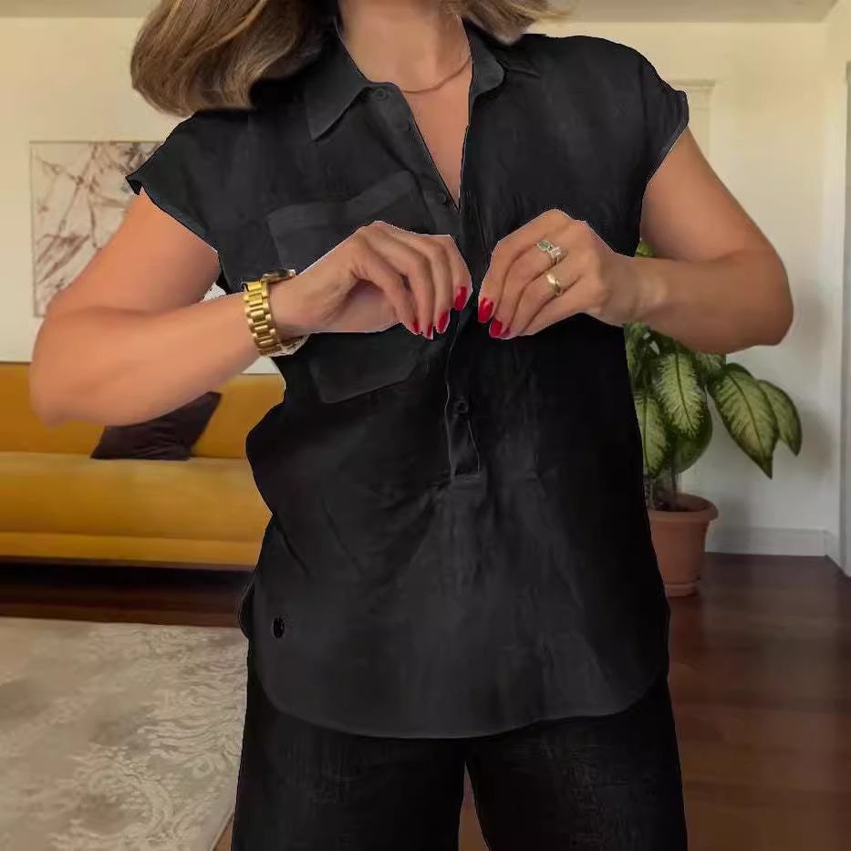 Last day 50%OFF?Women's Summer Linen casual shirt wide-leg pants two-piece suit