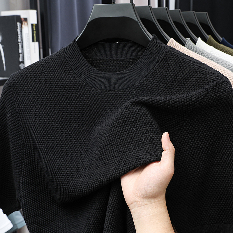 Last Day 50% OFF?Men's summer cotton pineapple pattern knitted short sleeves (Buy 2 Free Shipping)