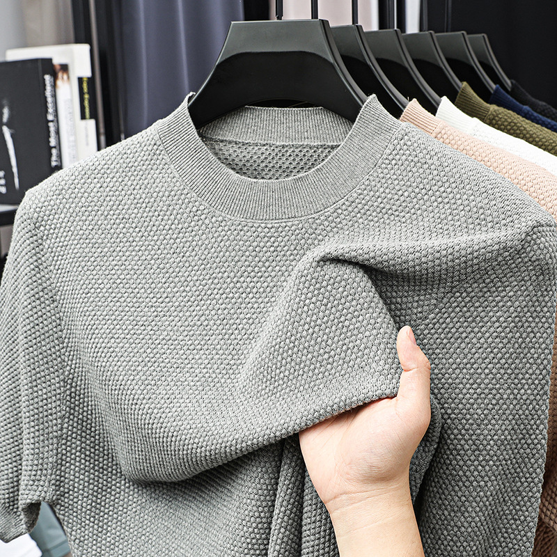 Last Day 50% OFF?Men's summer cotton pineapple pattern knitted short sleeves (Buy 2 Free Shipping)