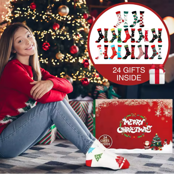 MissMis 24-Day Christmas Socks Advent Calendar