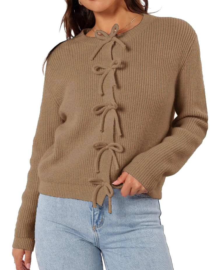 Women’s Cropped Cardigan Sweater – Fall Trendy Knit Jacket