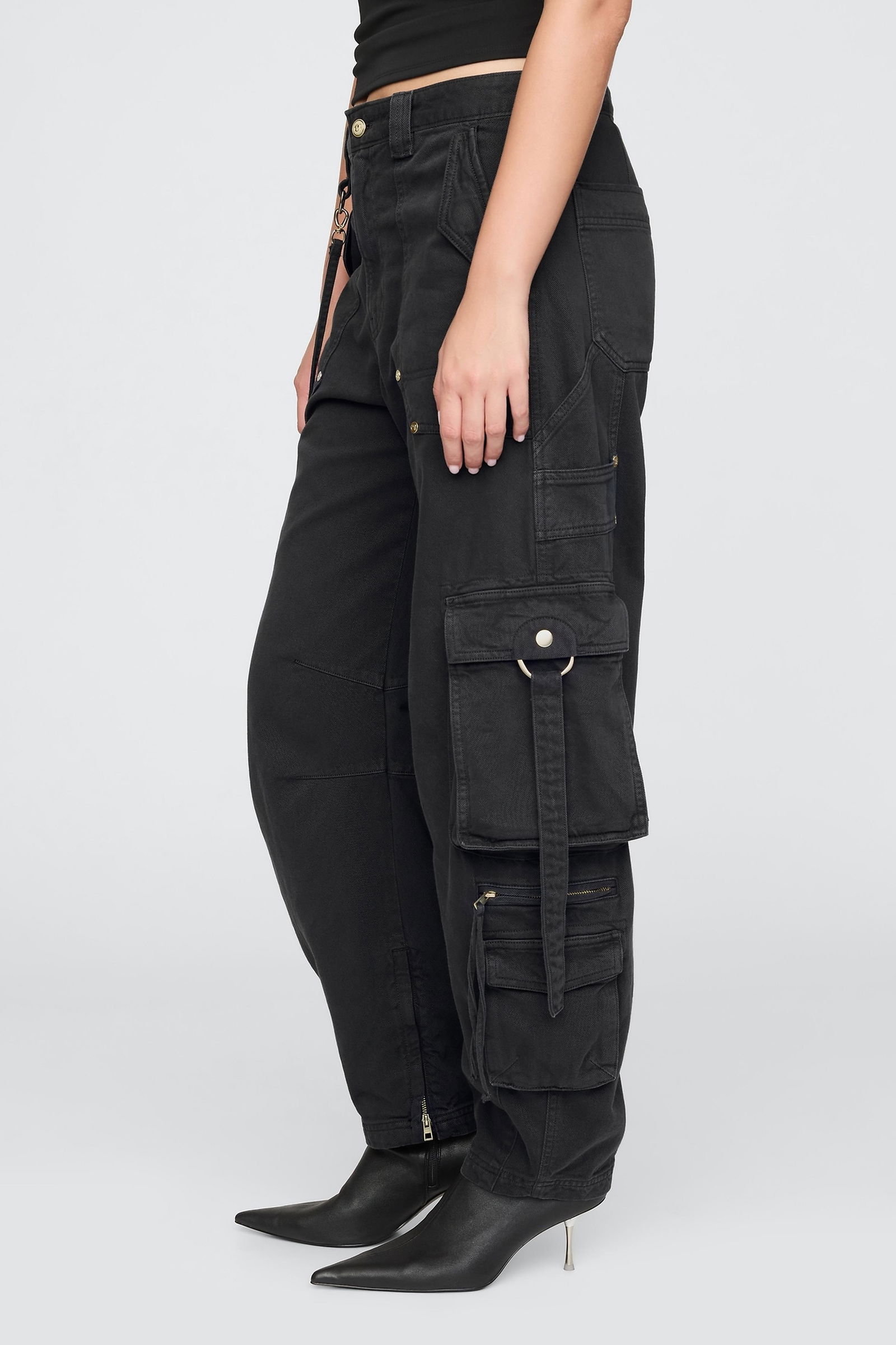 Relaxed Cargo Chain Straps Barrel Pants(Buy 2 Free Shipping)