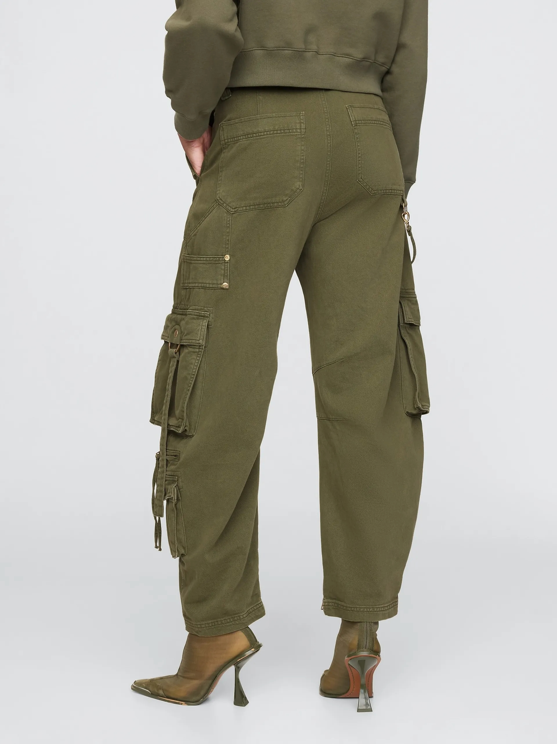 Relaxed Cargo Chain Straps Barrel Pants(Buy 2 Free Shipping)
