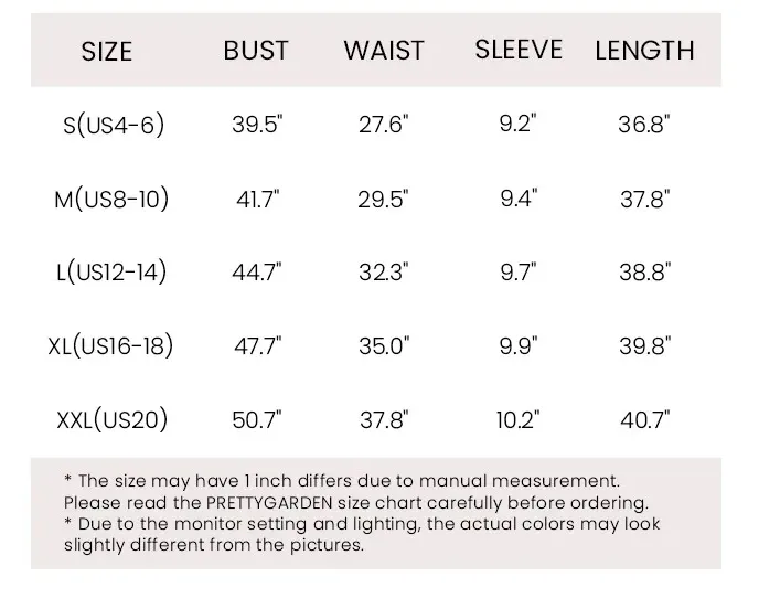 PRETTYGARDEN Empire Waist Dress for Women