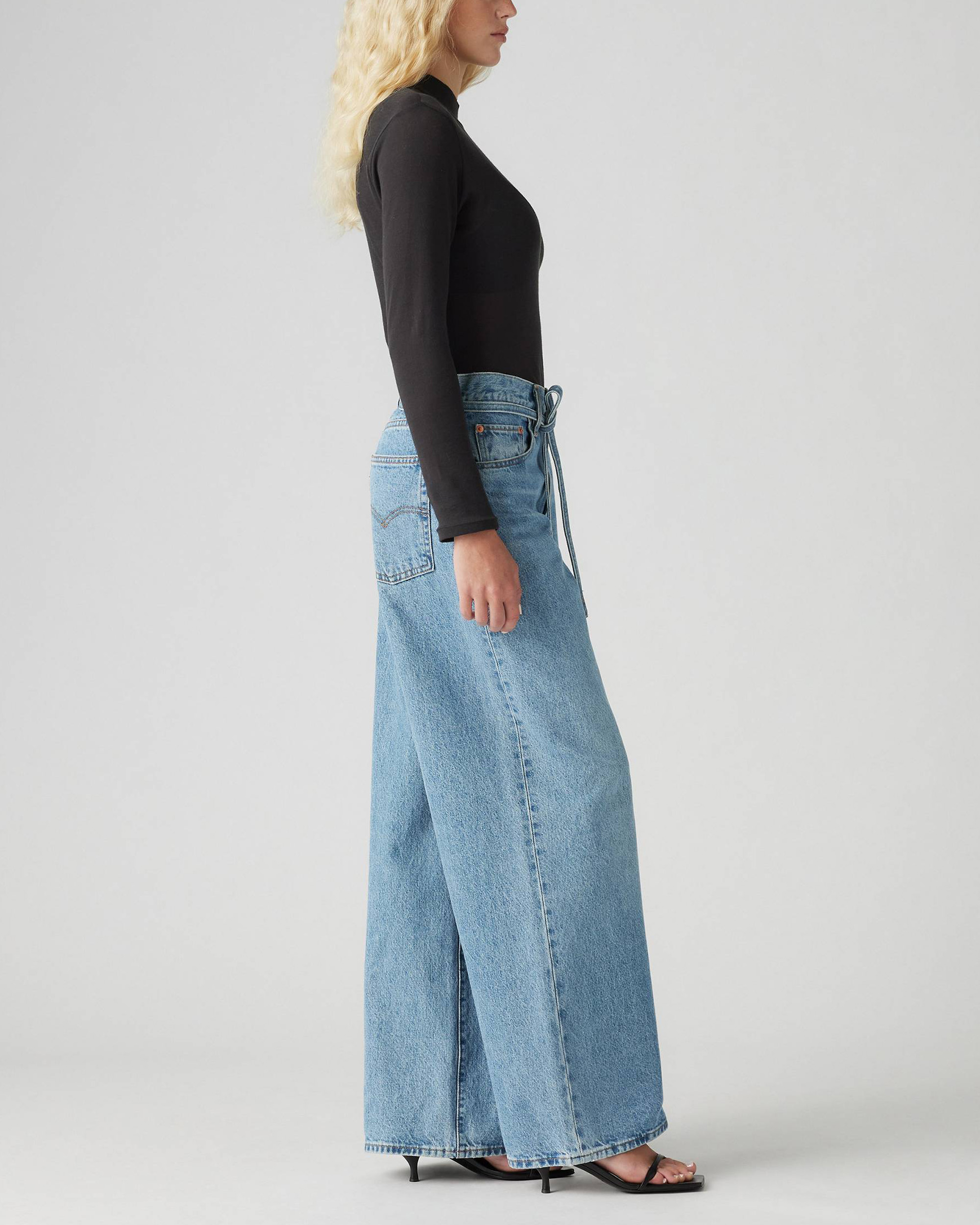 XL Lace-Up Baggy Straight Women's Jeans (Buy 2 Free Shipping)