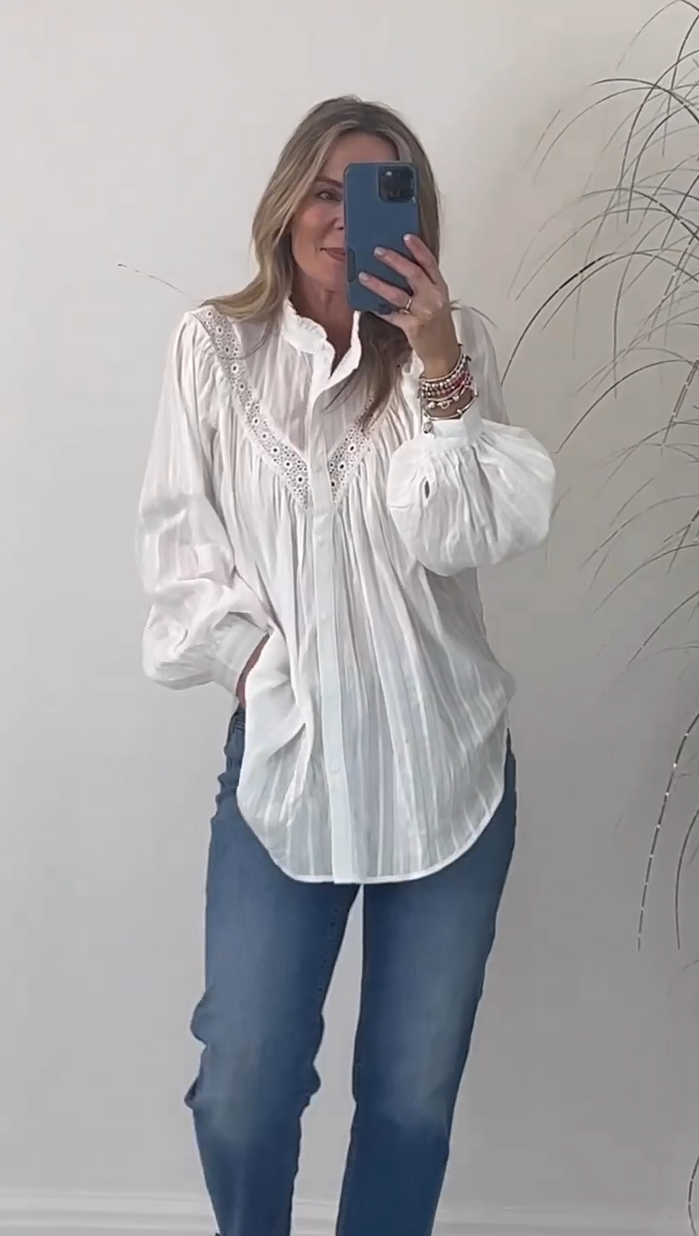 2025 New Elegant Puff Sleeve Shirt