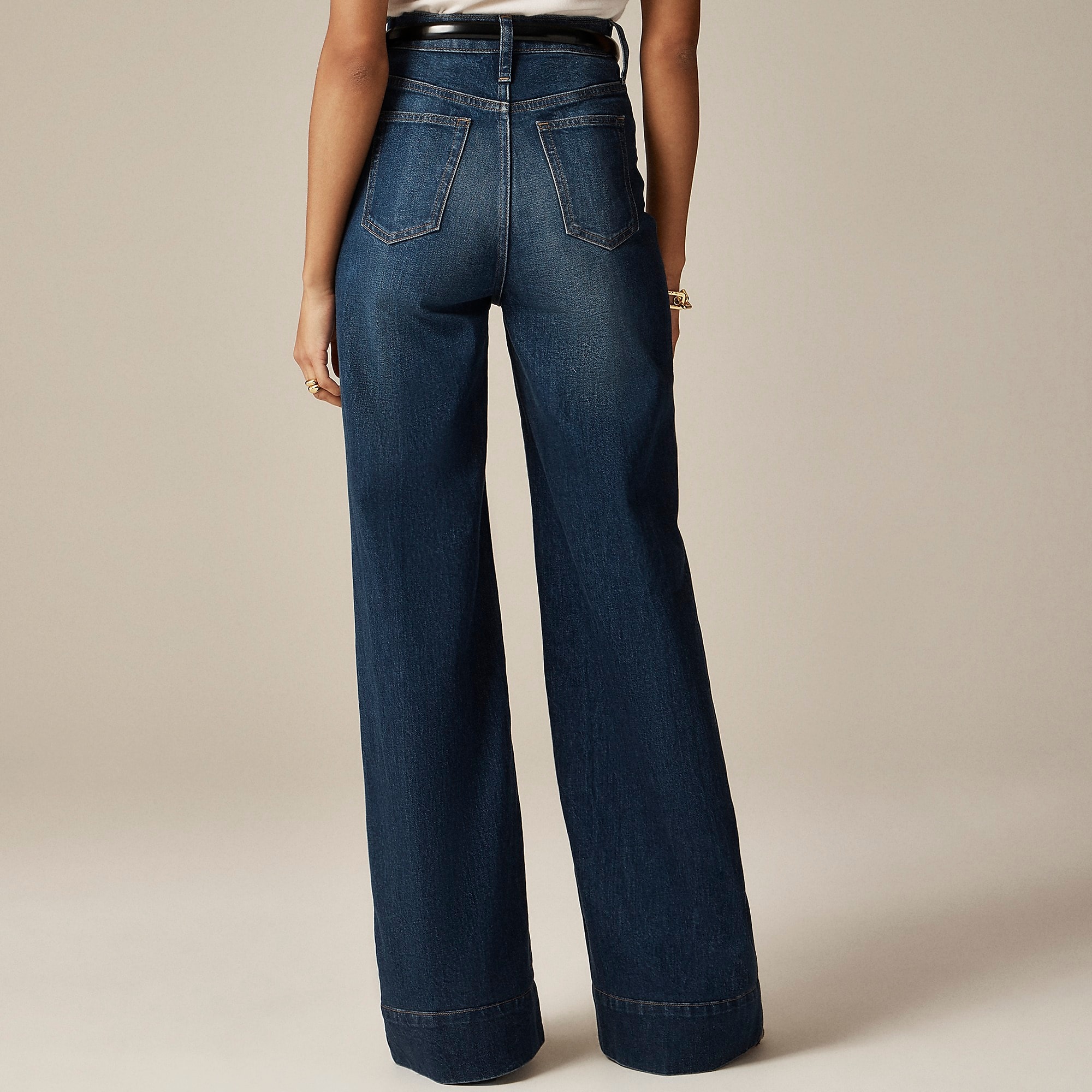 Wide Leg Denim Trouser (Buy 2 Free Shipping)
