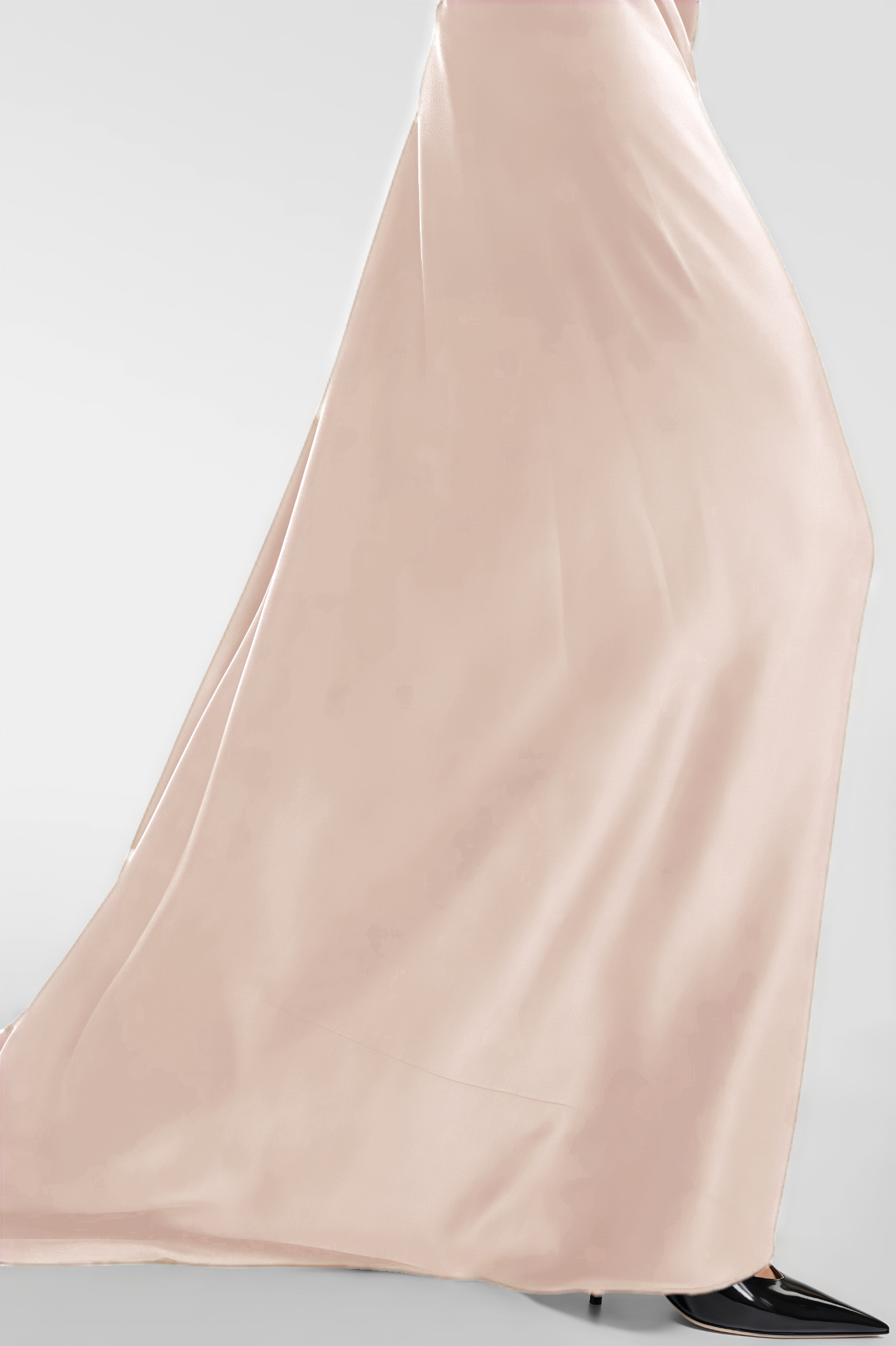 Eda Pink Off-Shoulder Solid Maxi Dress