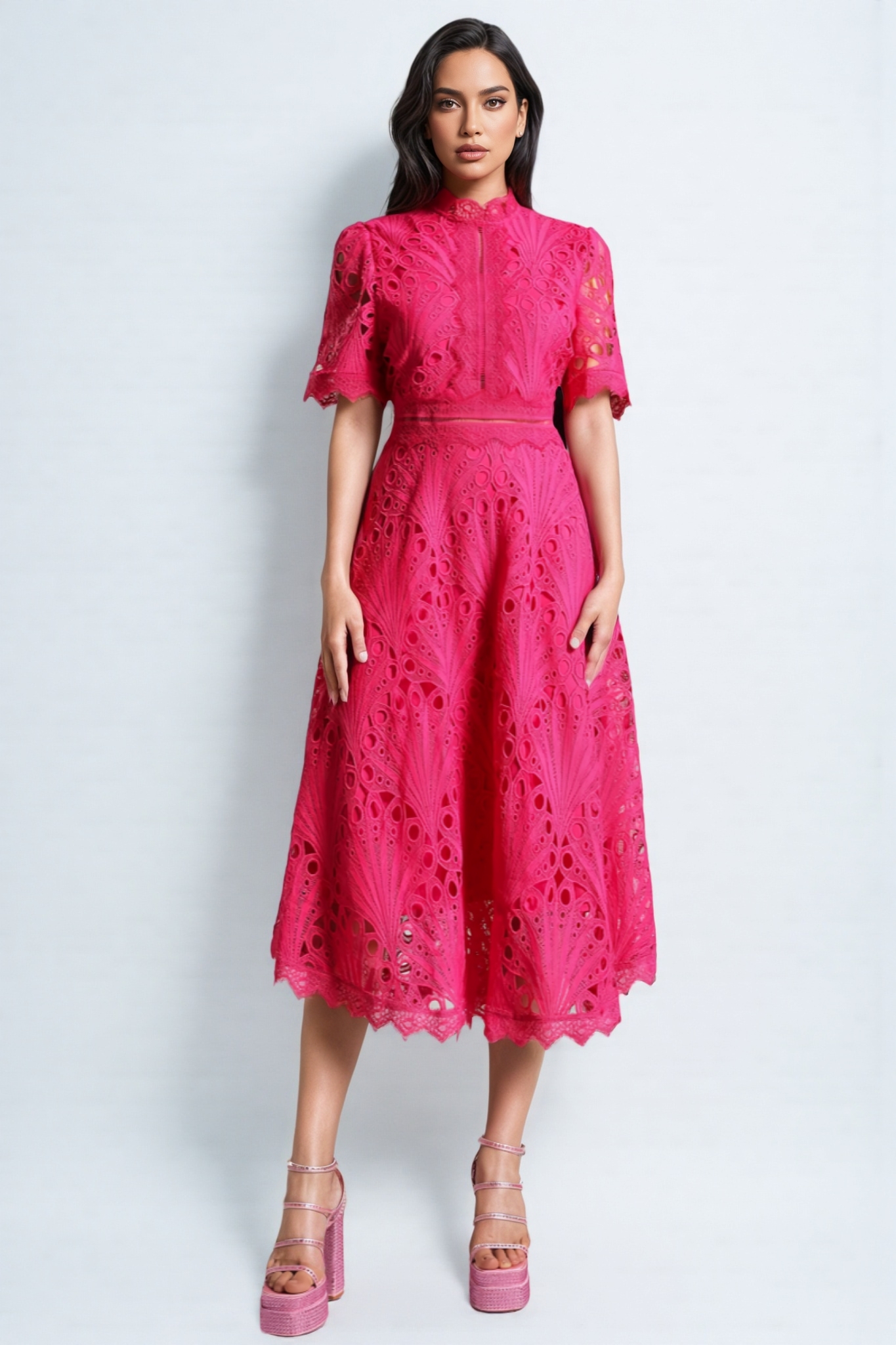 Malvina Lace Midi Dress