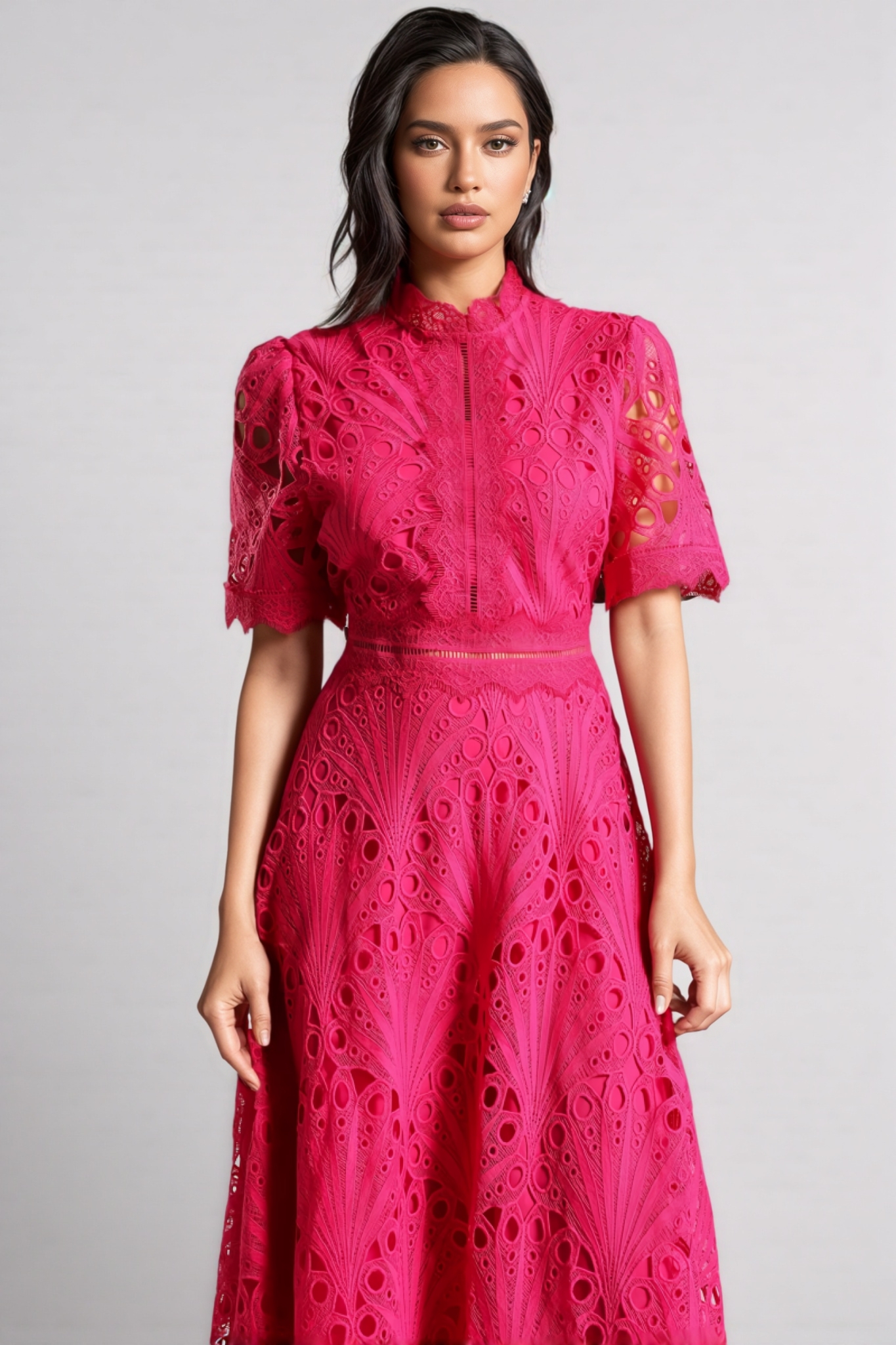 Malvina Lace Midi Dress