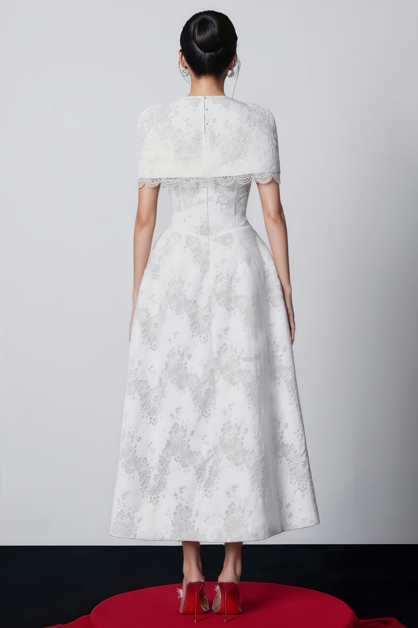 Manya White Floral Lace Maxi Dress
