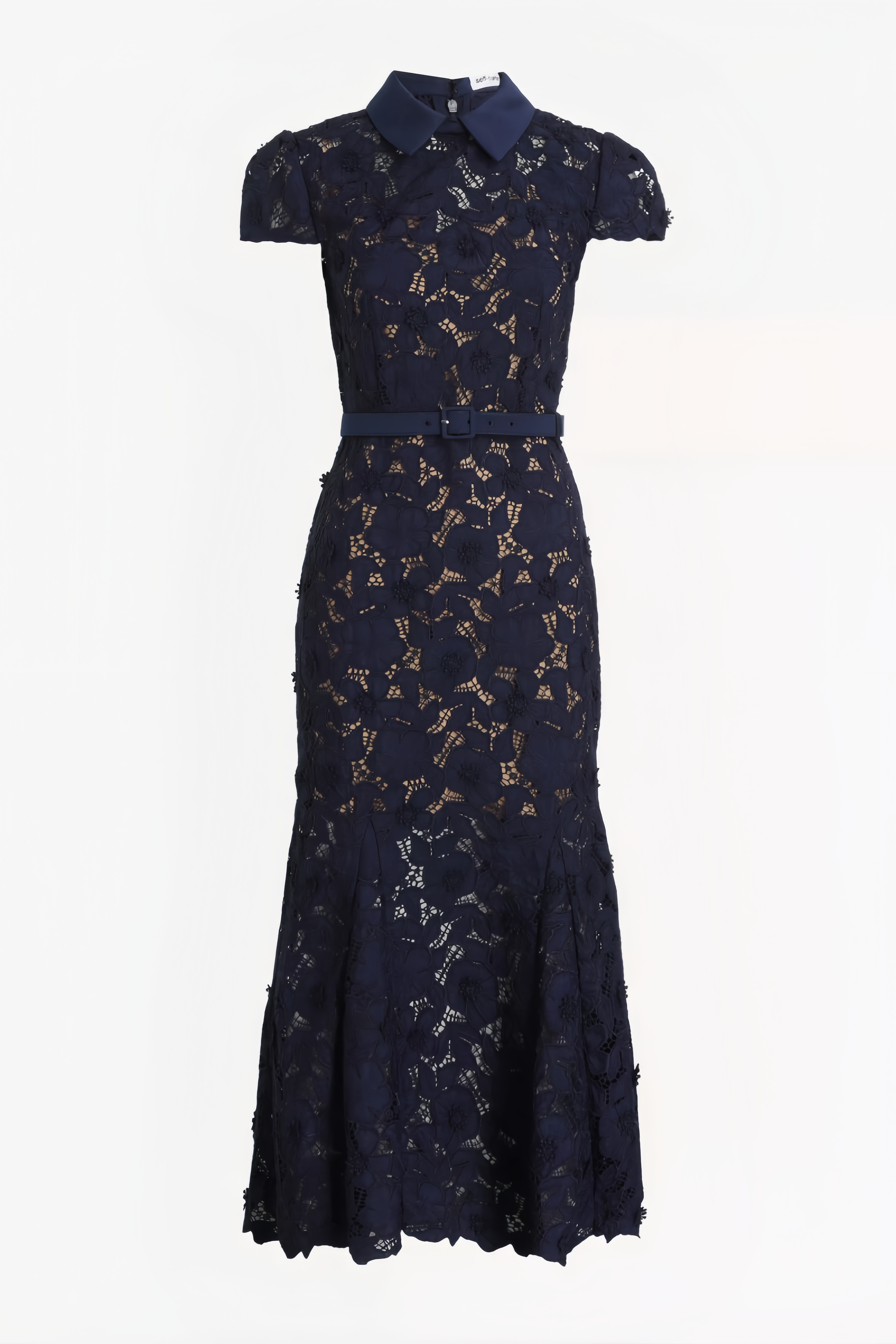 Rylise Blue Lace Midi Dress