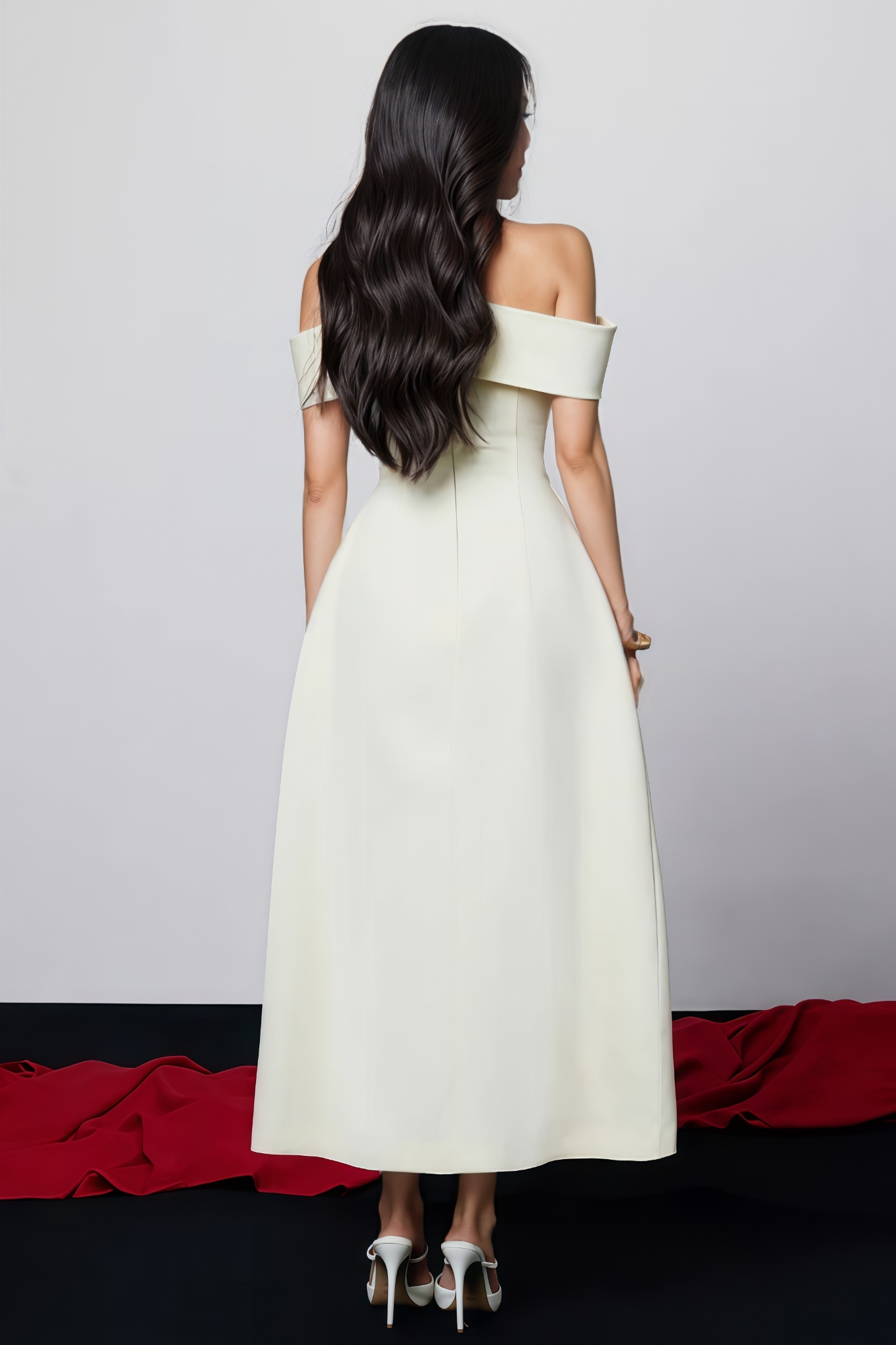 Kylia Off Shoulder Draped Maxi Dress