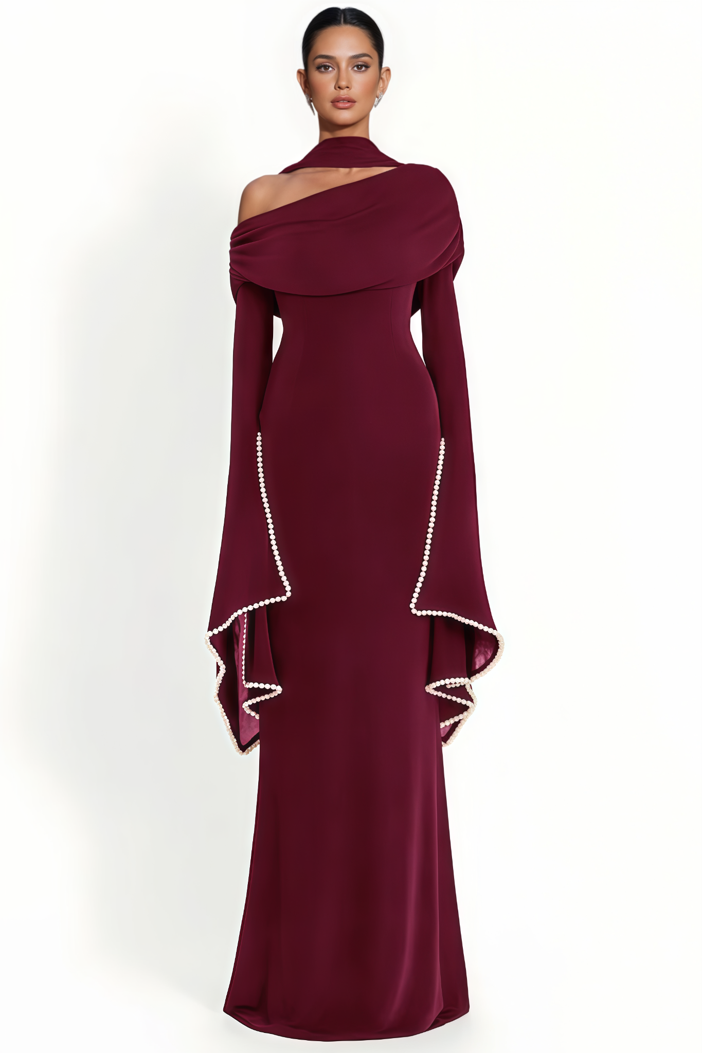 Hudson Red Beaded Maxi Dress