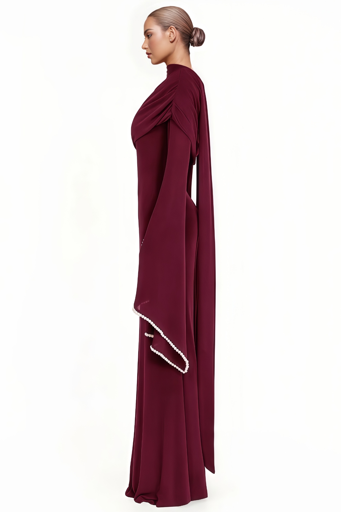 Hudson Red Beaded Maxi Dress