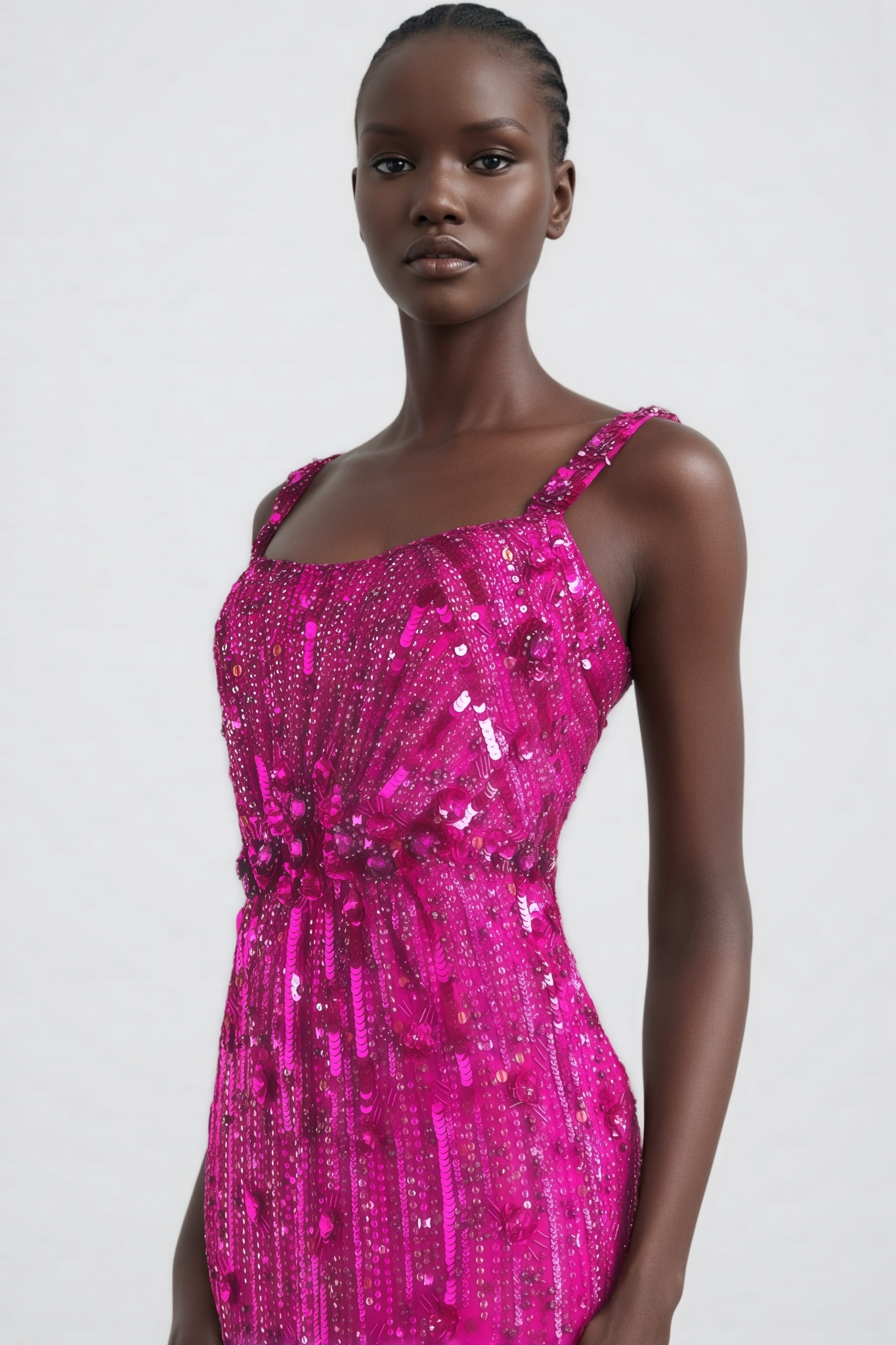 Willa Pink Sequin Embellished Maxi Dress