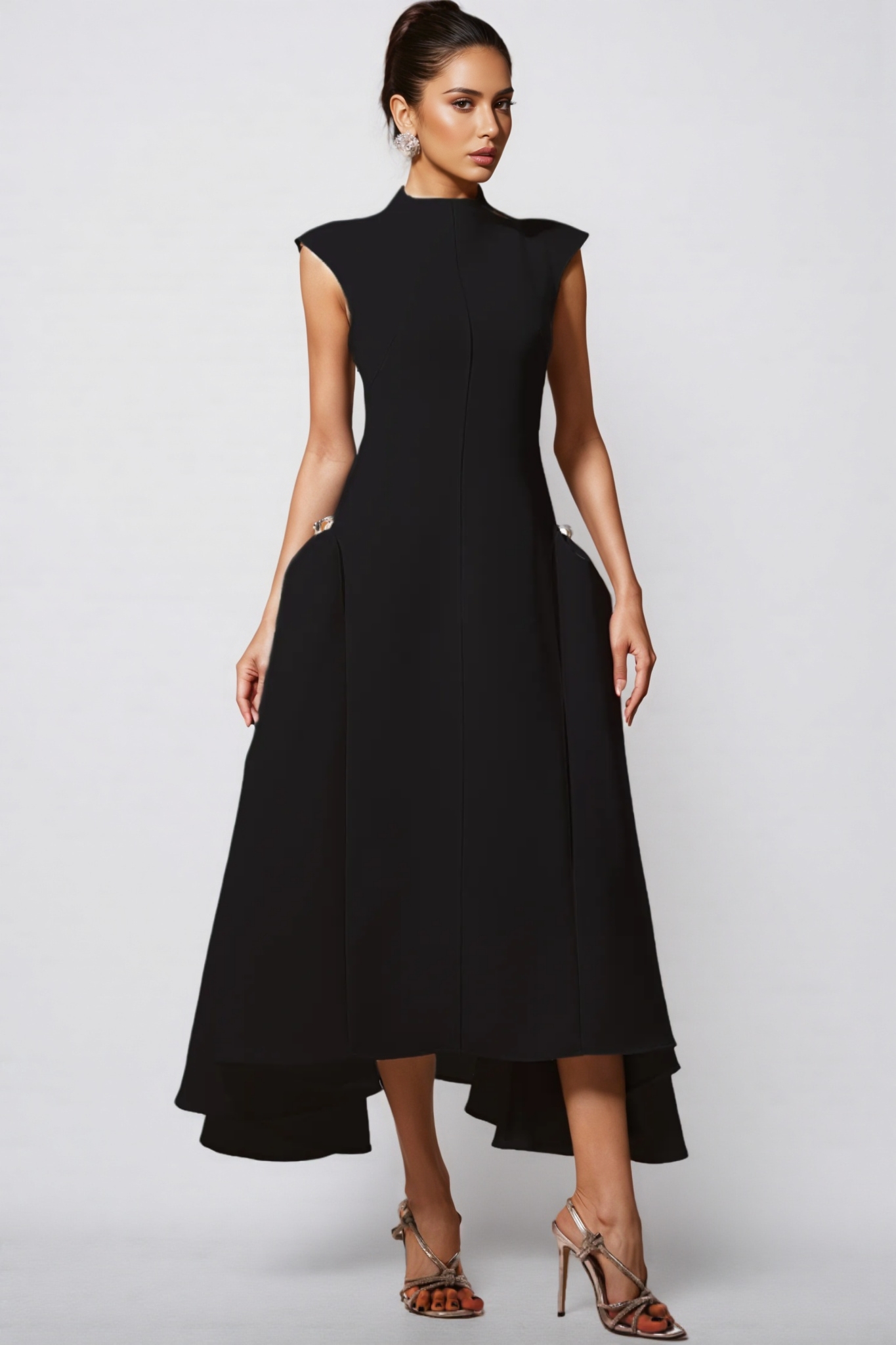 Oana Choker Sleeveless Maxi Dress
