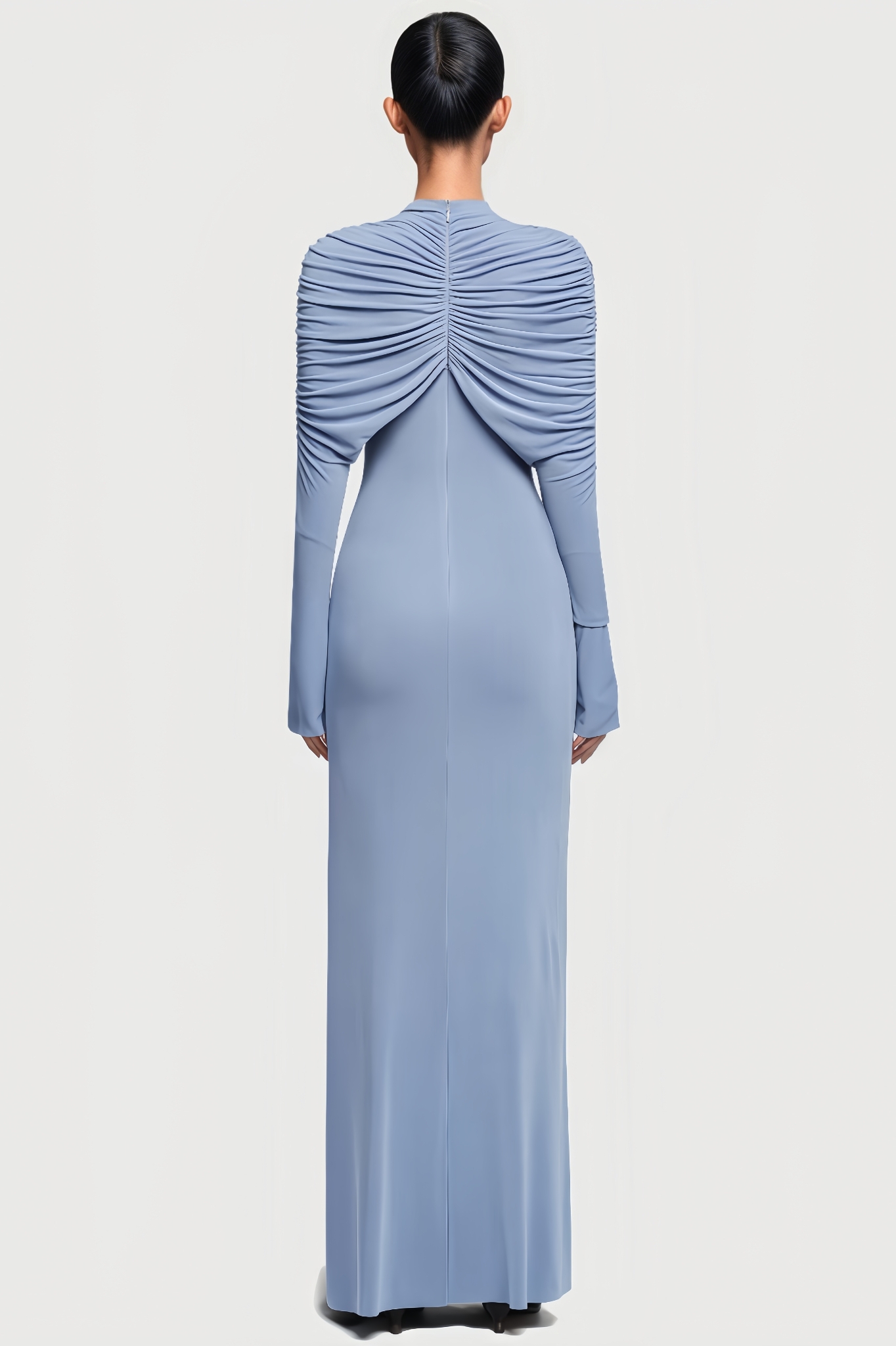 Layla Blue Ruched Maxi Dress