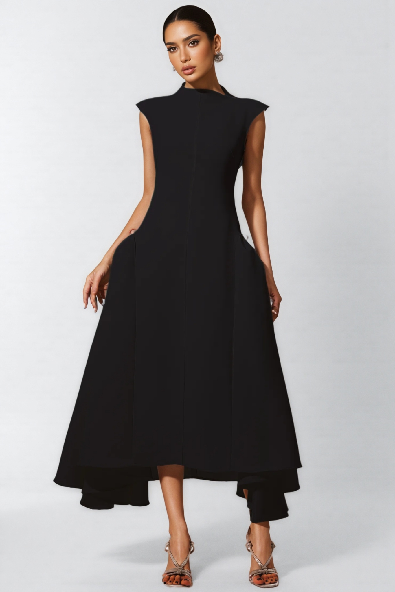 Oana Choker Sleeveless Maxi Dress