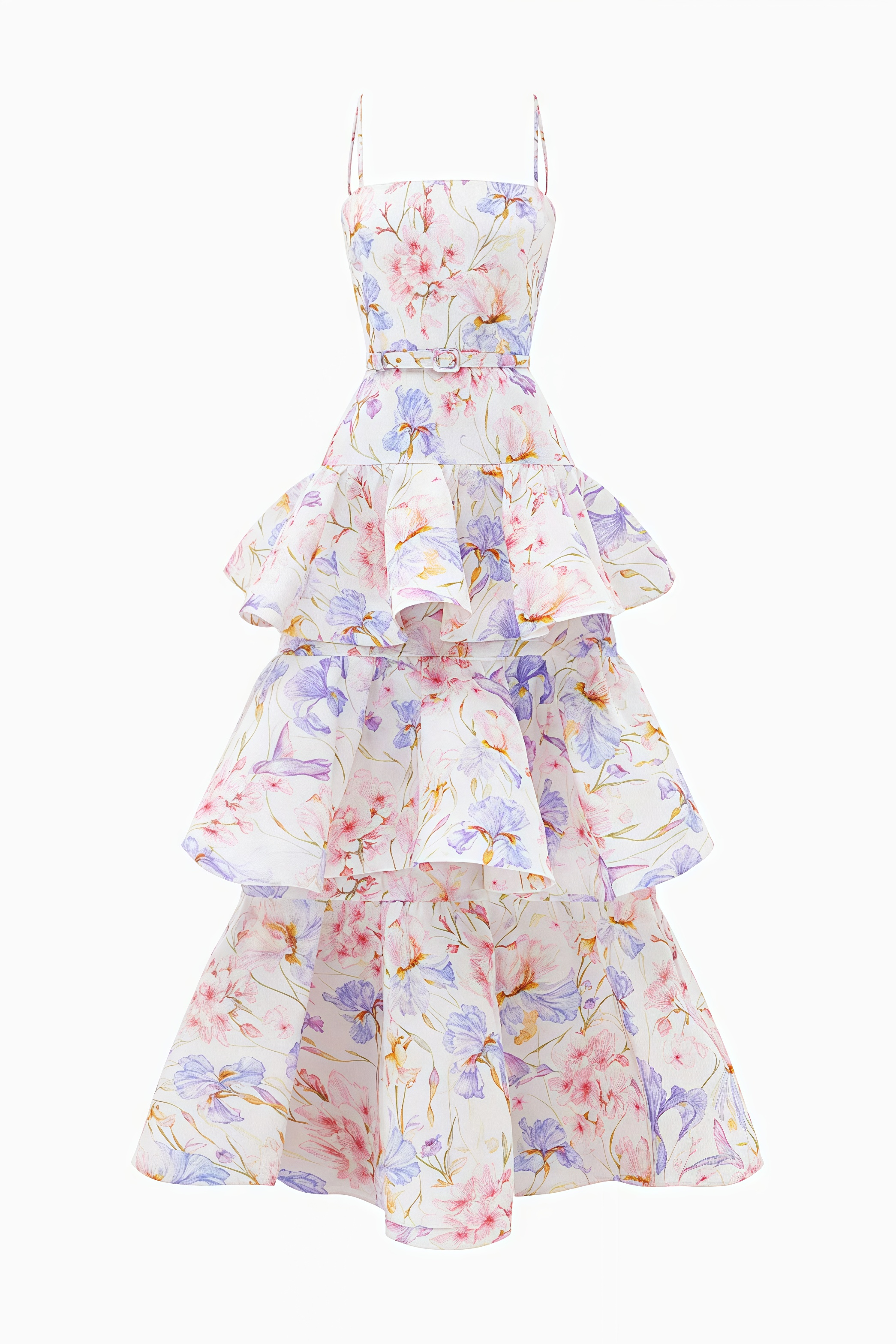 Mirkrt Strapless Floral Maxi Dress