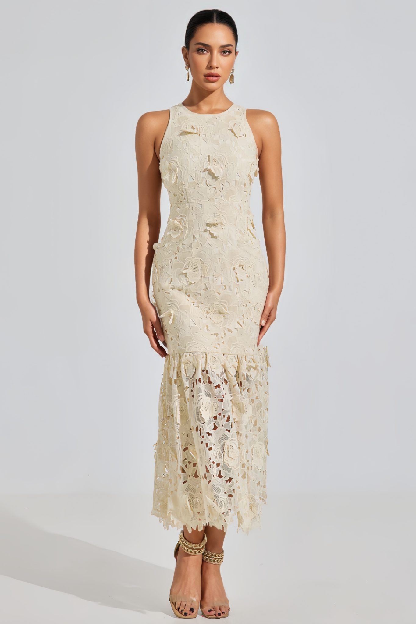 Quinlane Lace Mermaid Maxi Dress