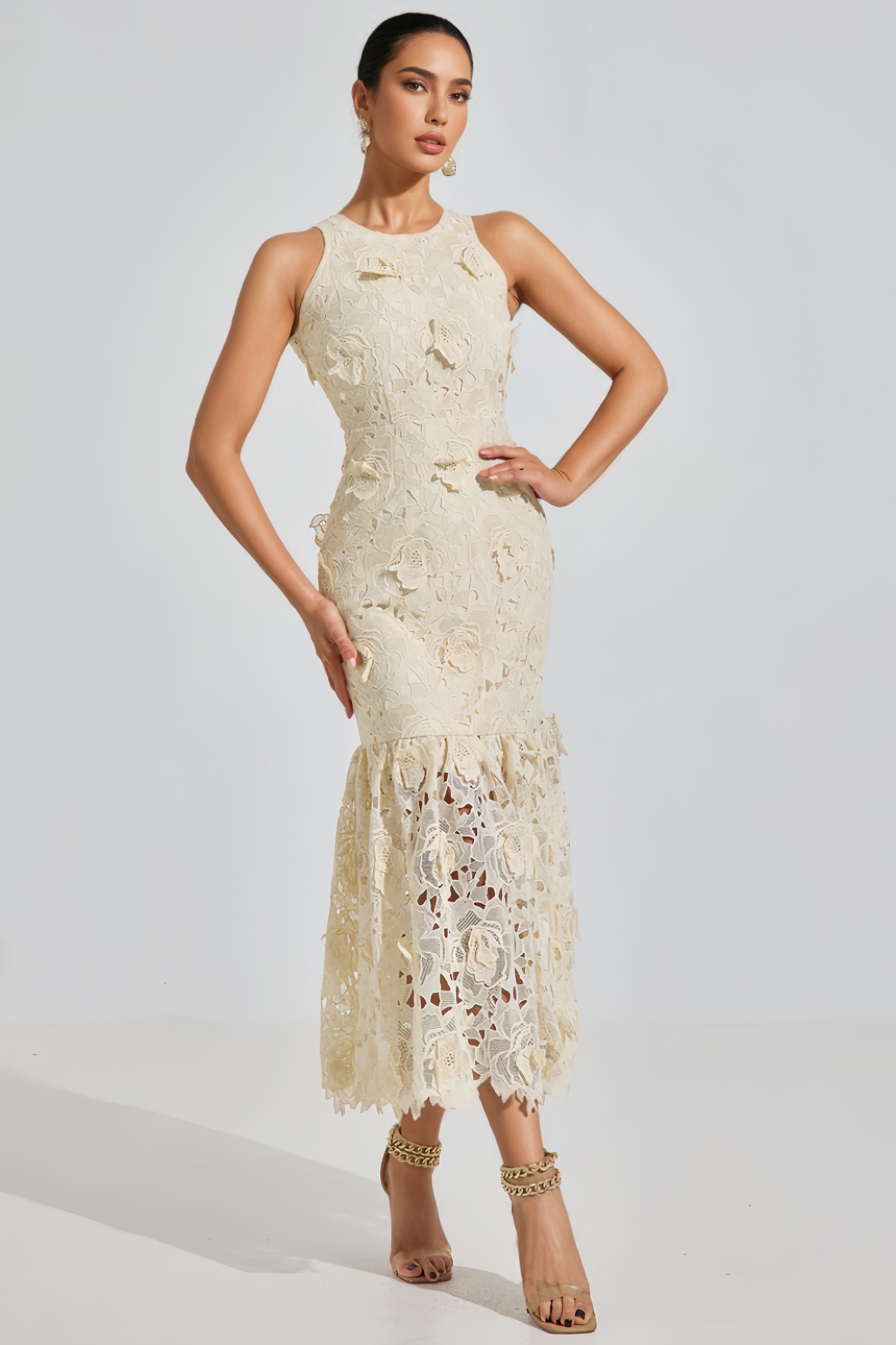 Quinlane Lace Mermaid Maxi Dress