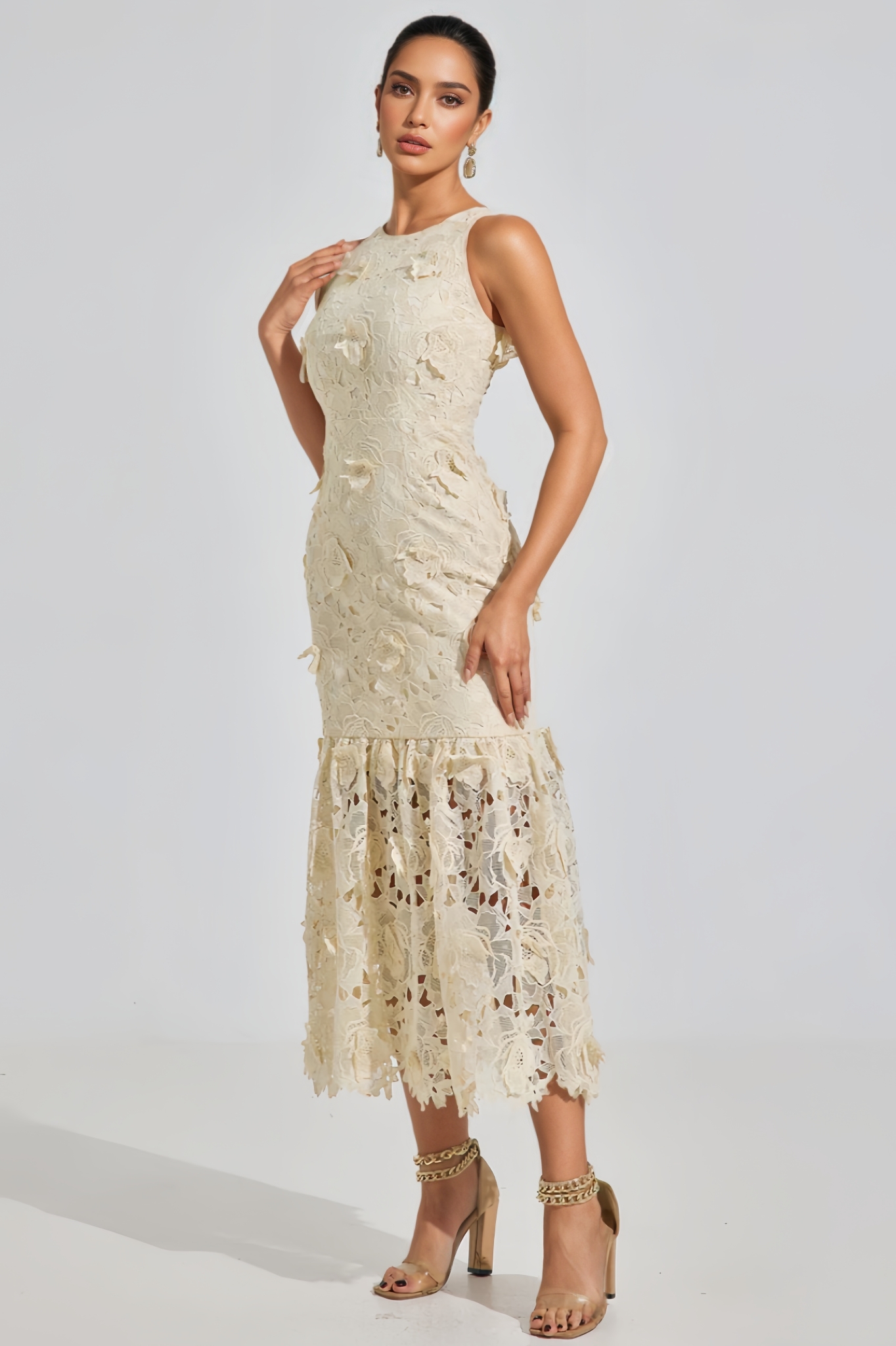 Quinlane Lace Mermaid Maxi Dress