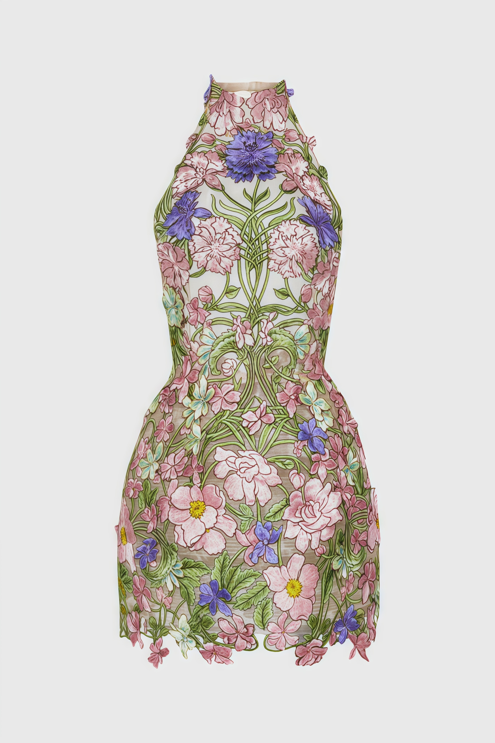 Gloria Embroidered Floral Mini Dress