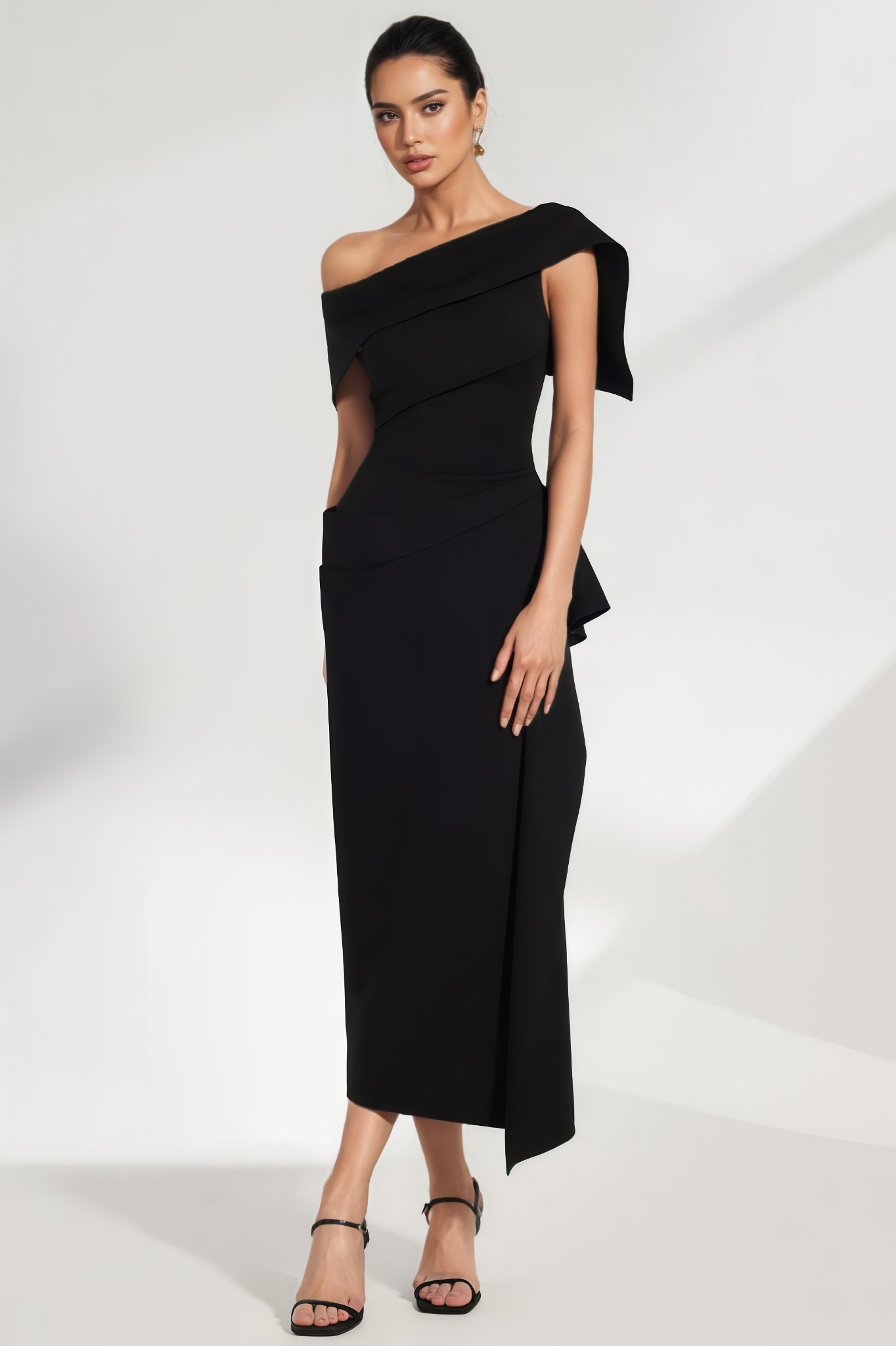 Adisan Black Sleeveless Maxi Dress