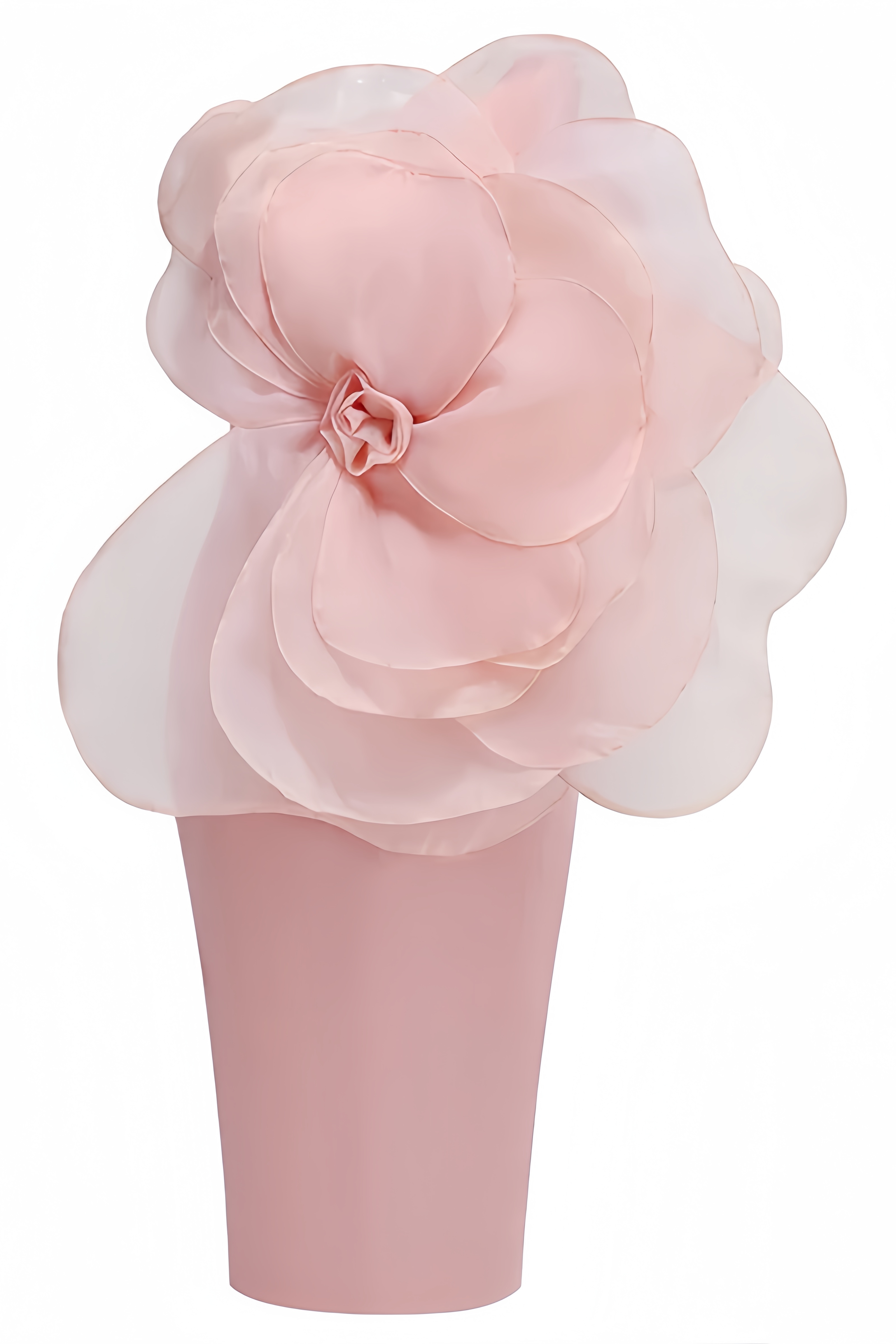 Alaya Slant Shoulder 3D Floral Midi Dress