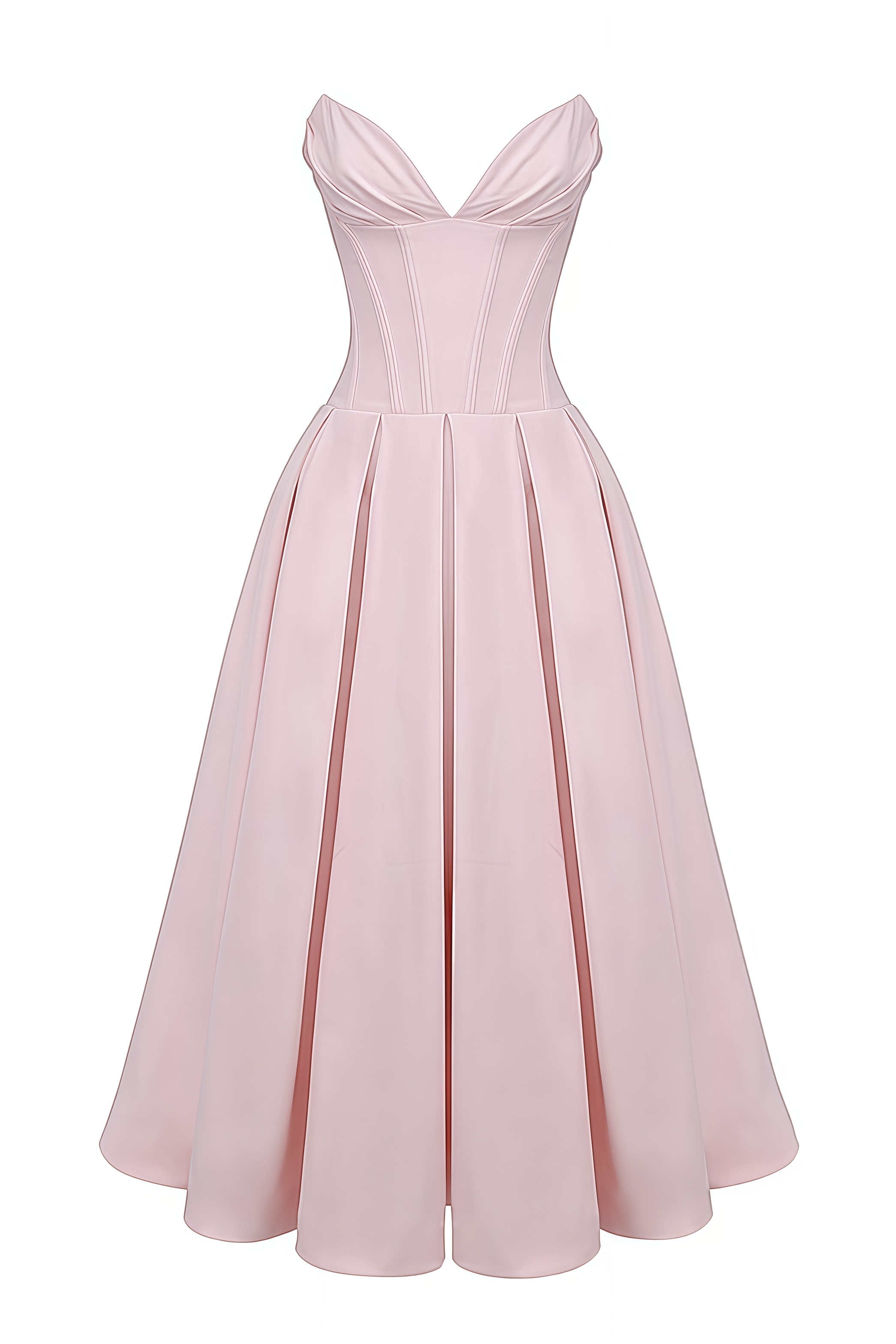 Lurno Pink Strapless Maxi Dress
