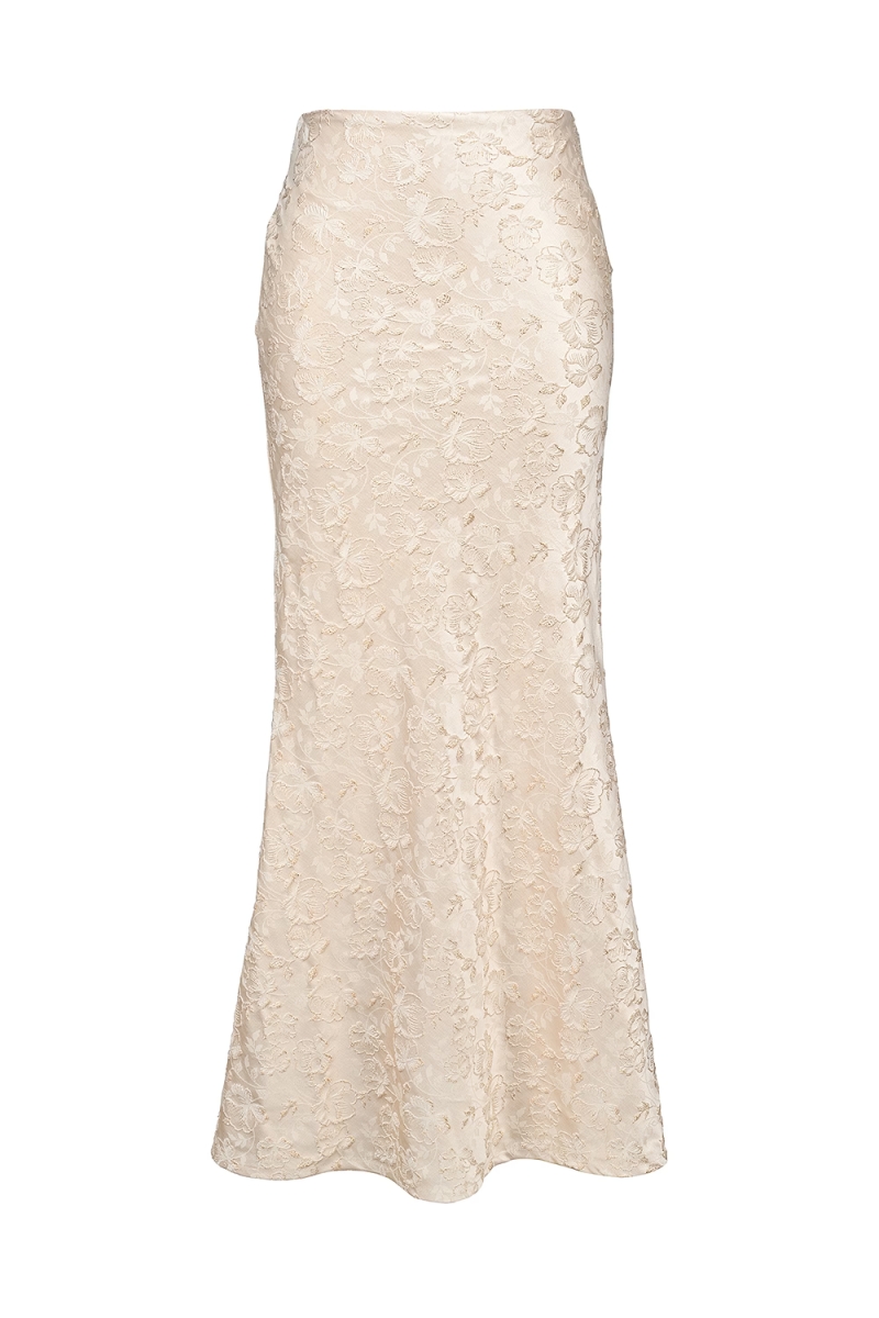 Lis Bow Jacquard Maxi Dress Set