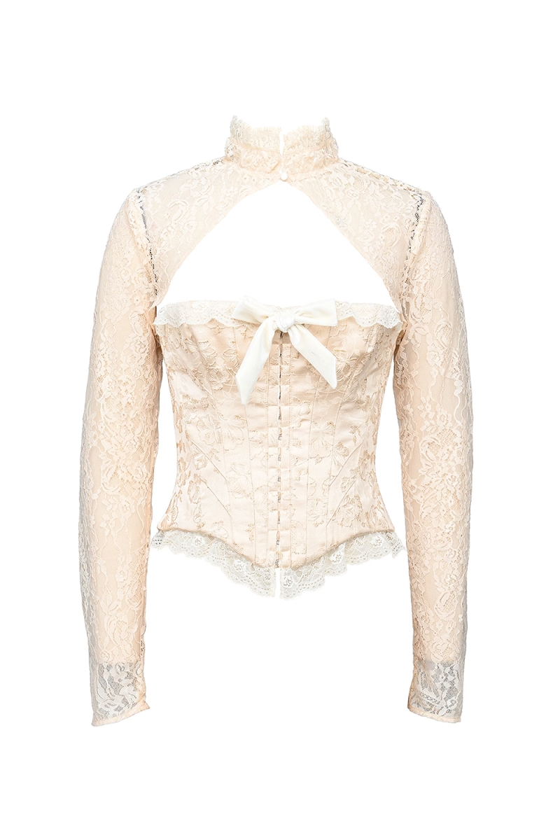 Lis Bow Jacquard Maxi Dress Set