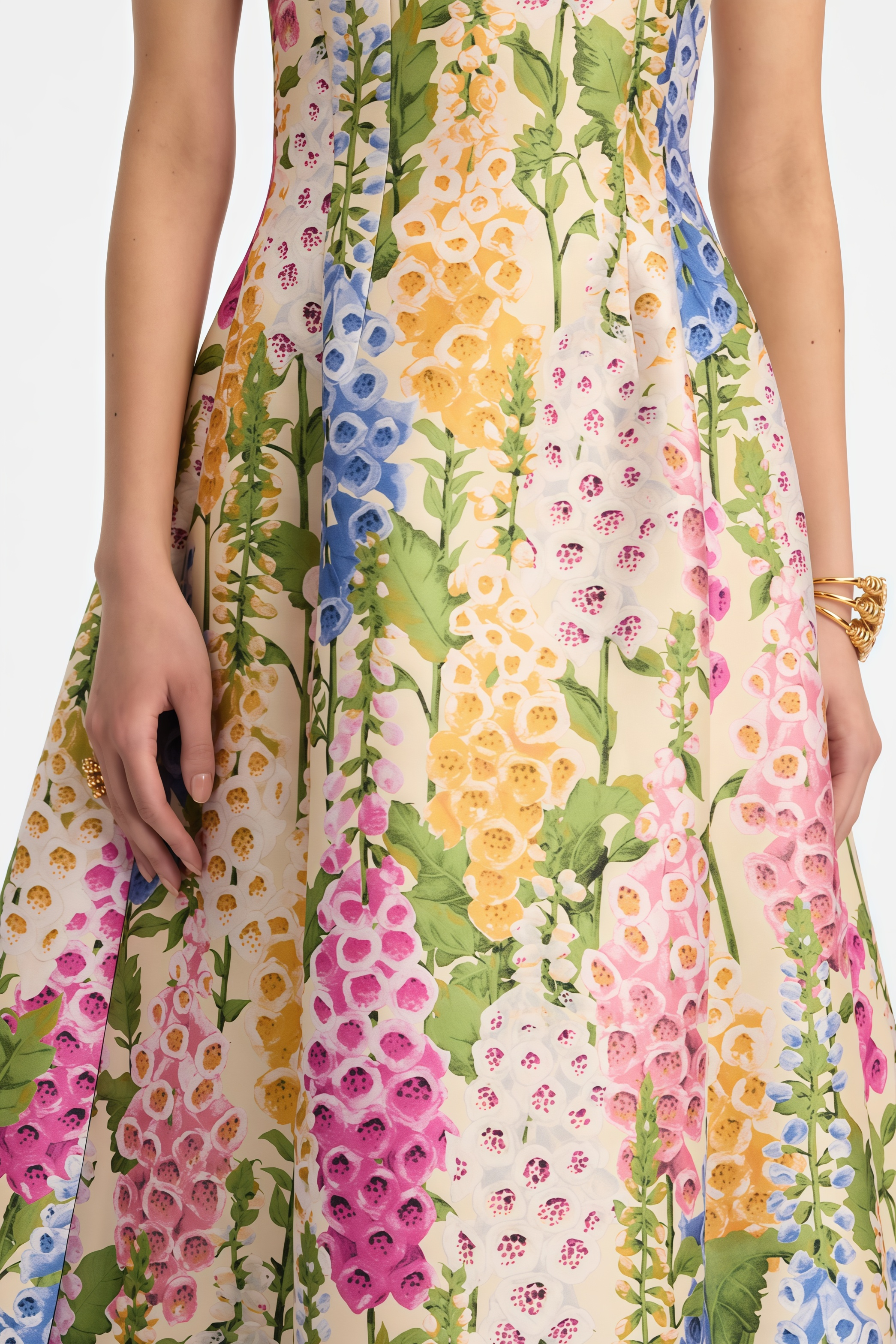 Chalnote Floral Print Sleeveless Maxi Dress
