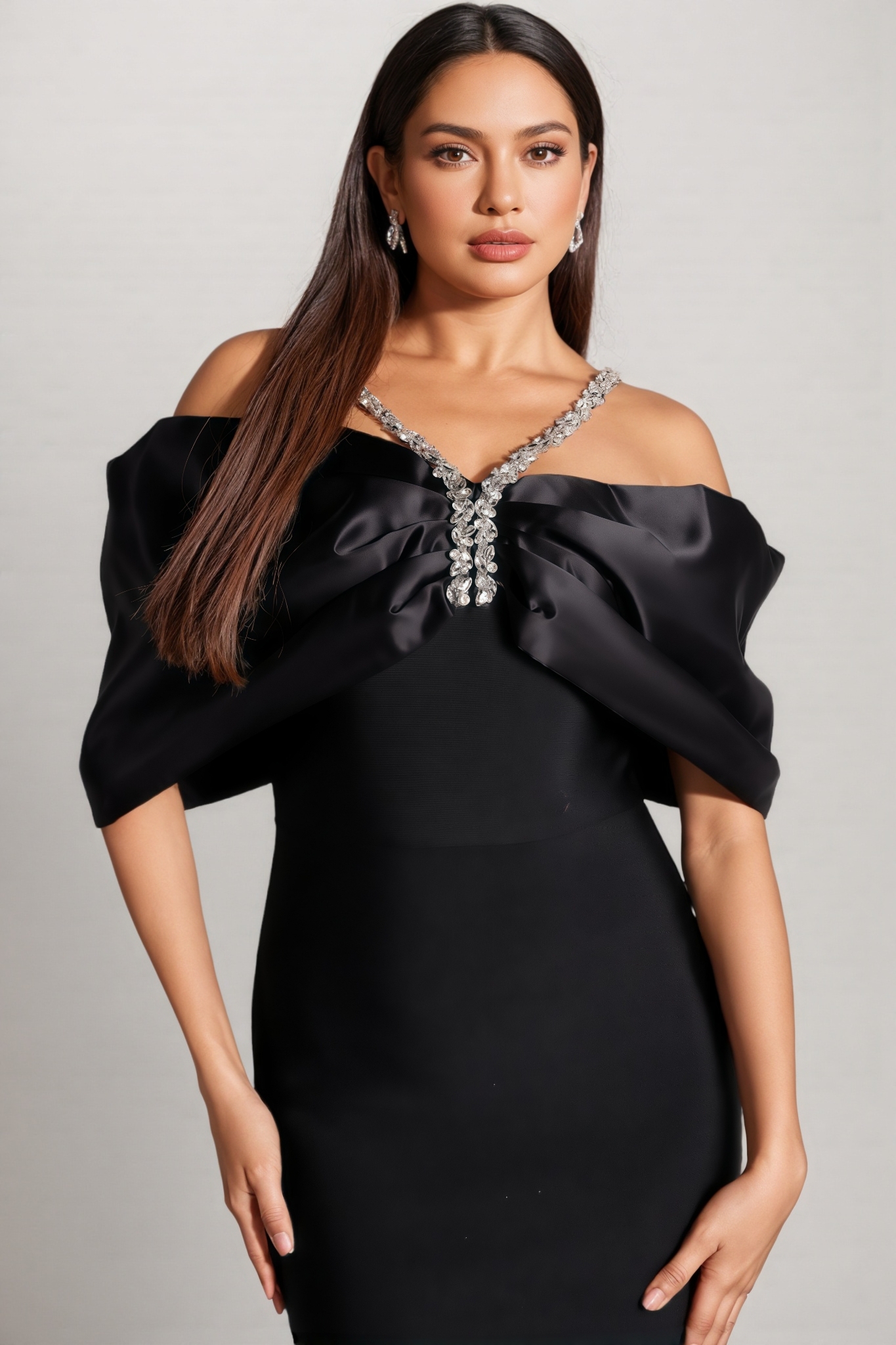 Satu One Shoulder Diamond Maxi Dress