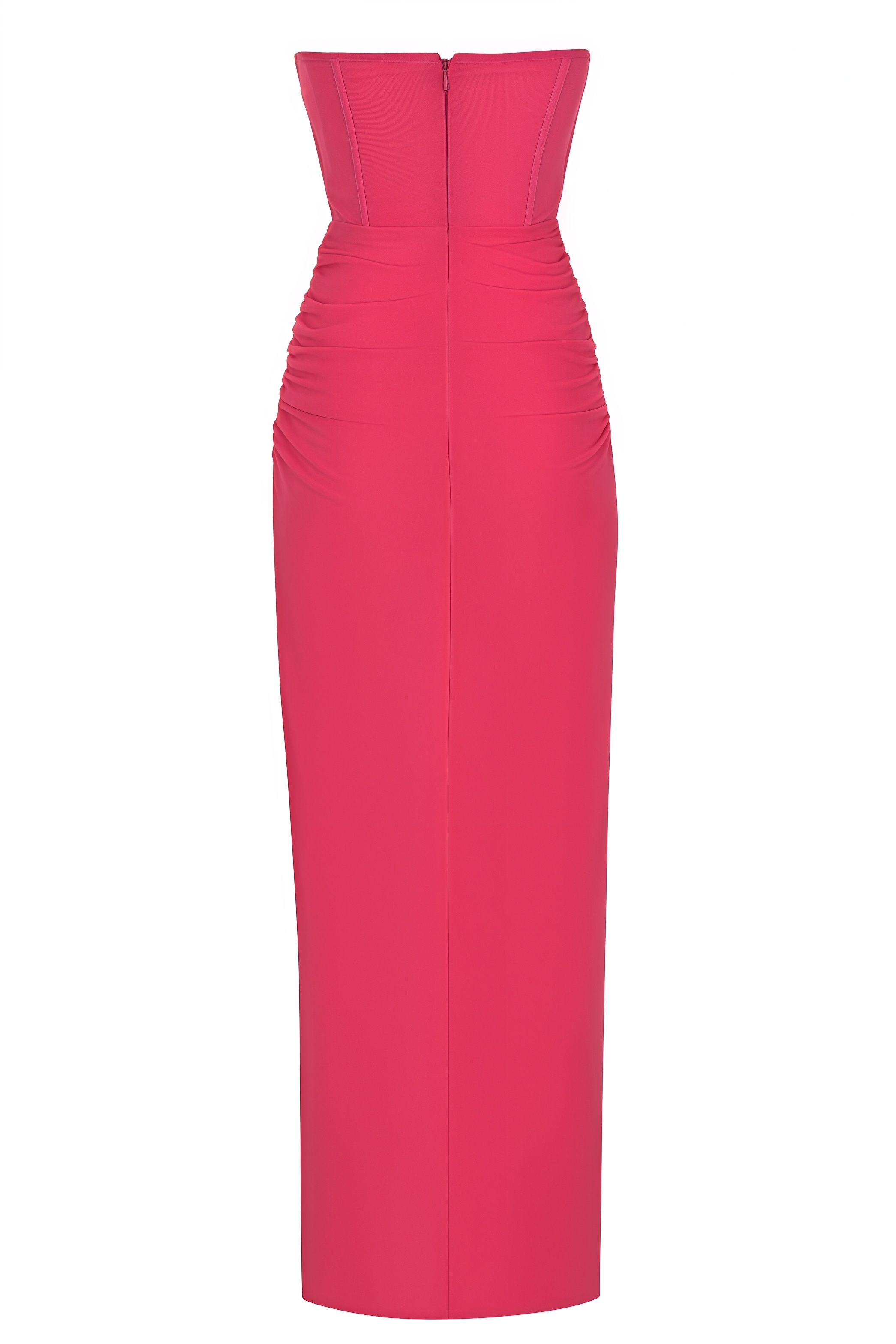 Margie Pink Sleeveless Slit Wrinkle Maxi Dress