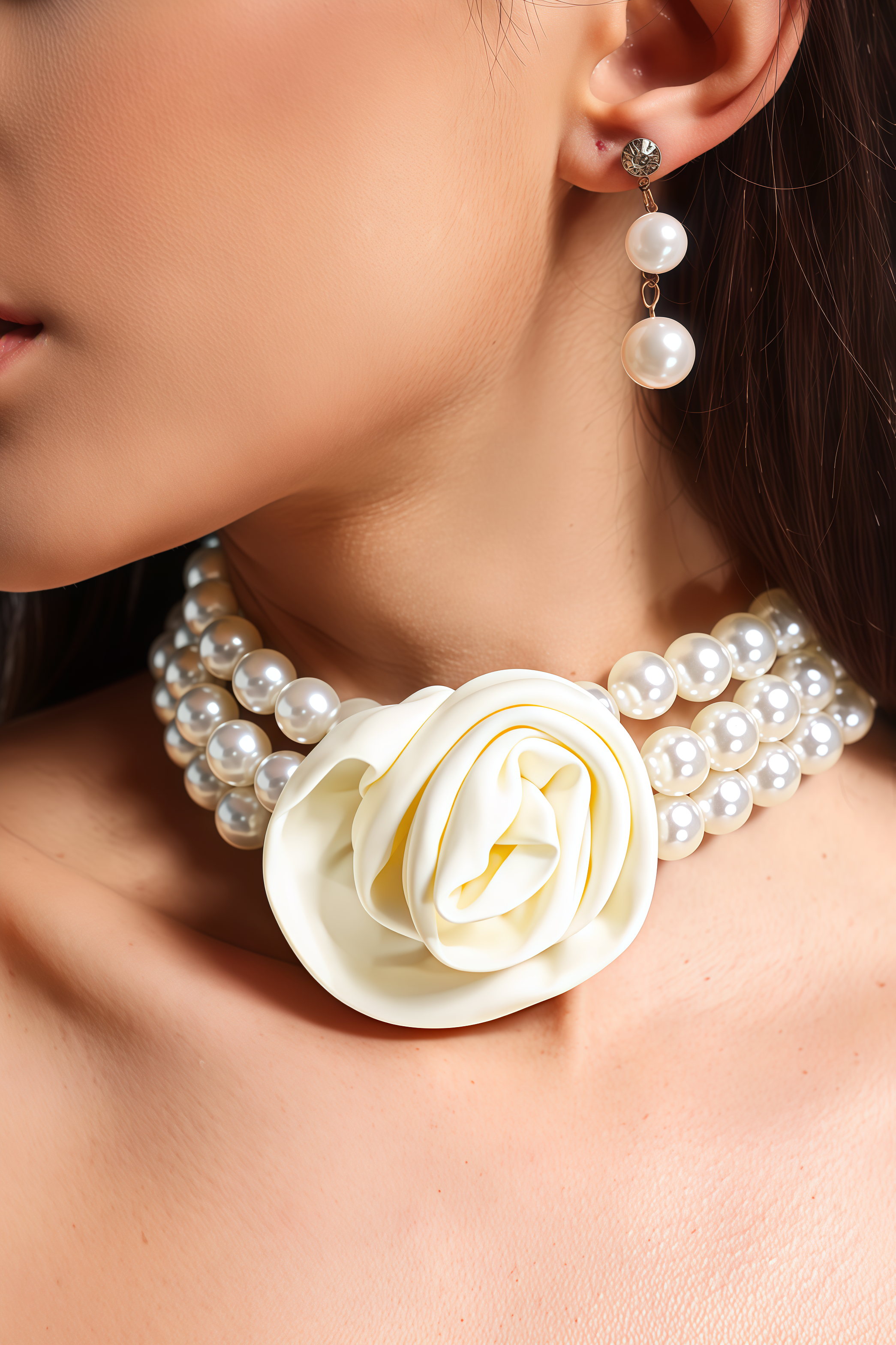 Vaedak Pearls Flower Necklace