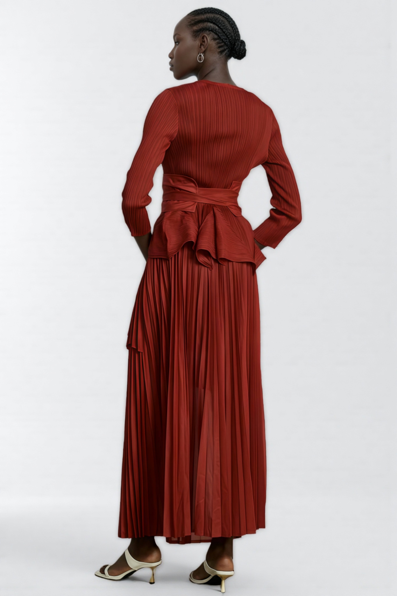 Ulane Irregular Top Maxi Dress Two Piece Set