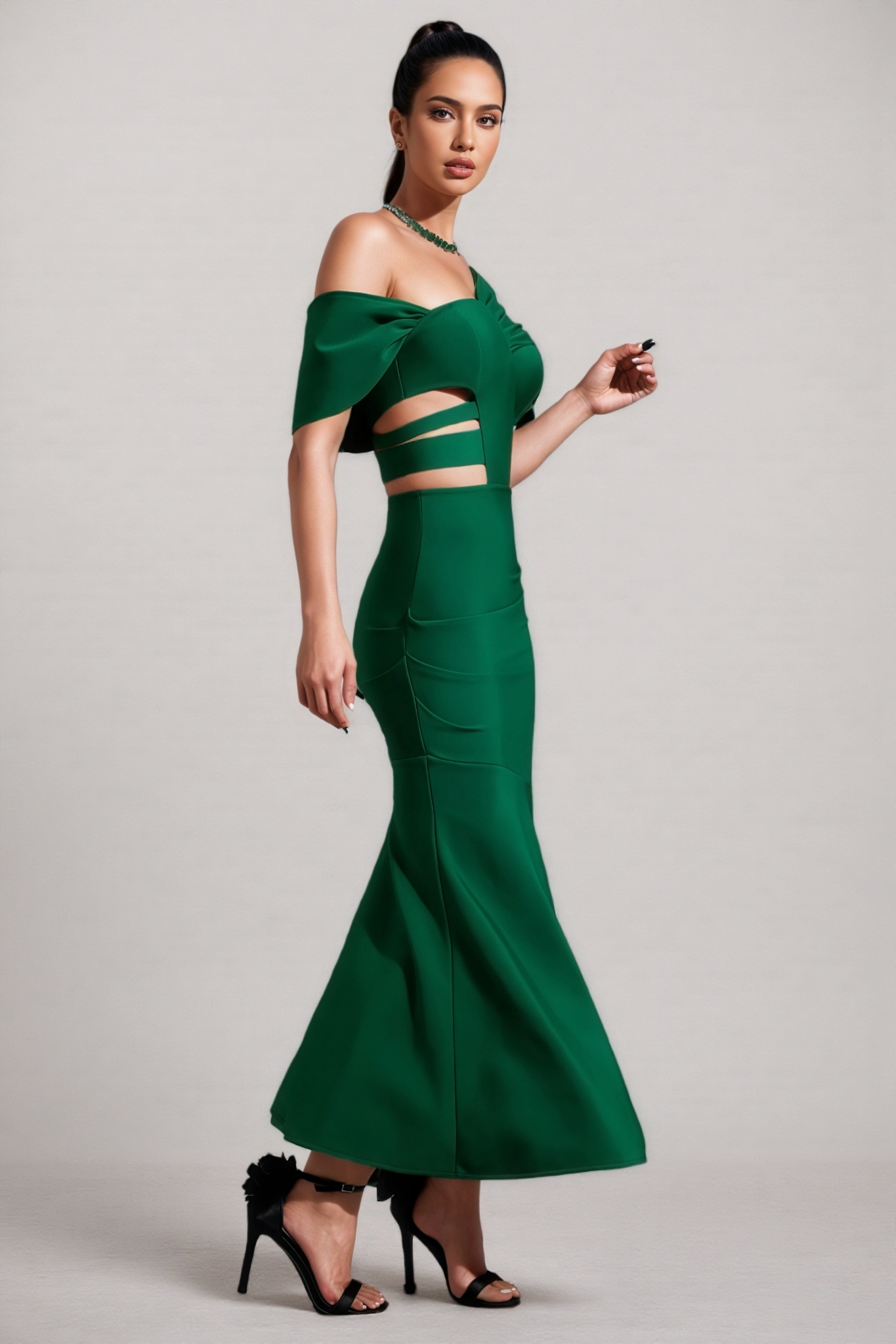 Turey Strapless Cut Out Maxi Dress