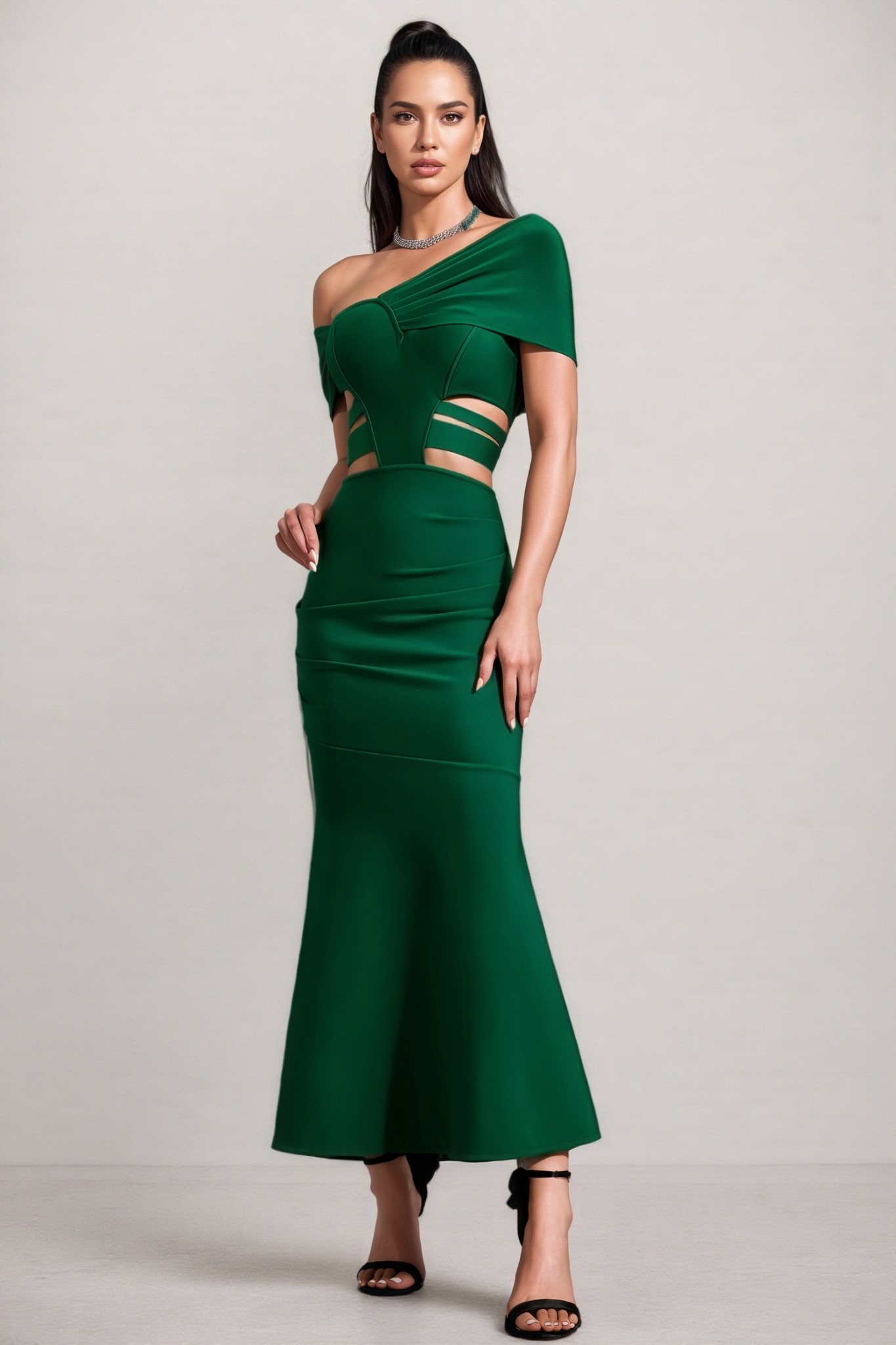 Turey Strapless Cut Out Maxi Dress