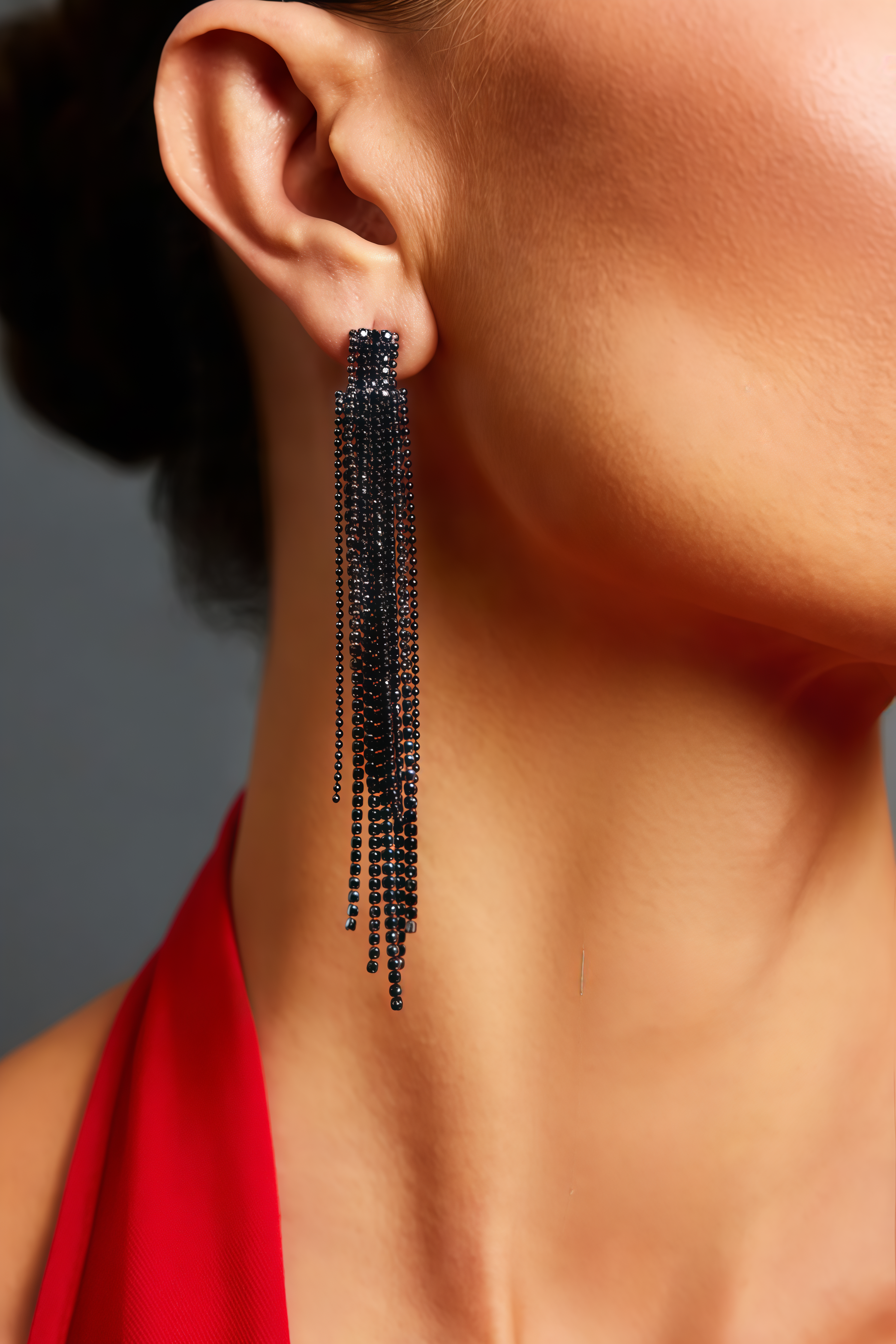 Adwert Diamond Tassel Earrings