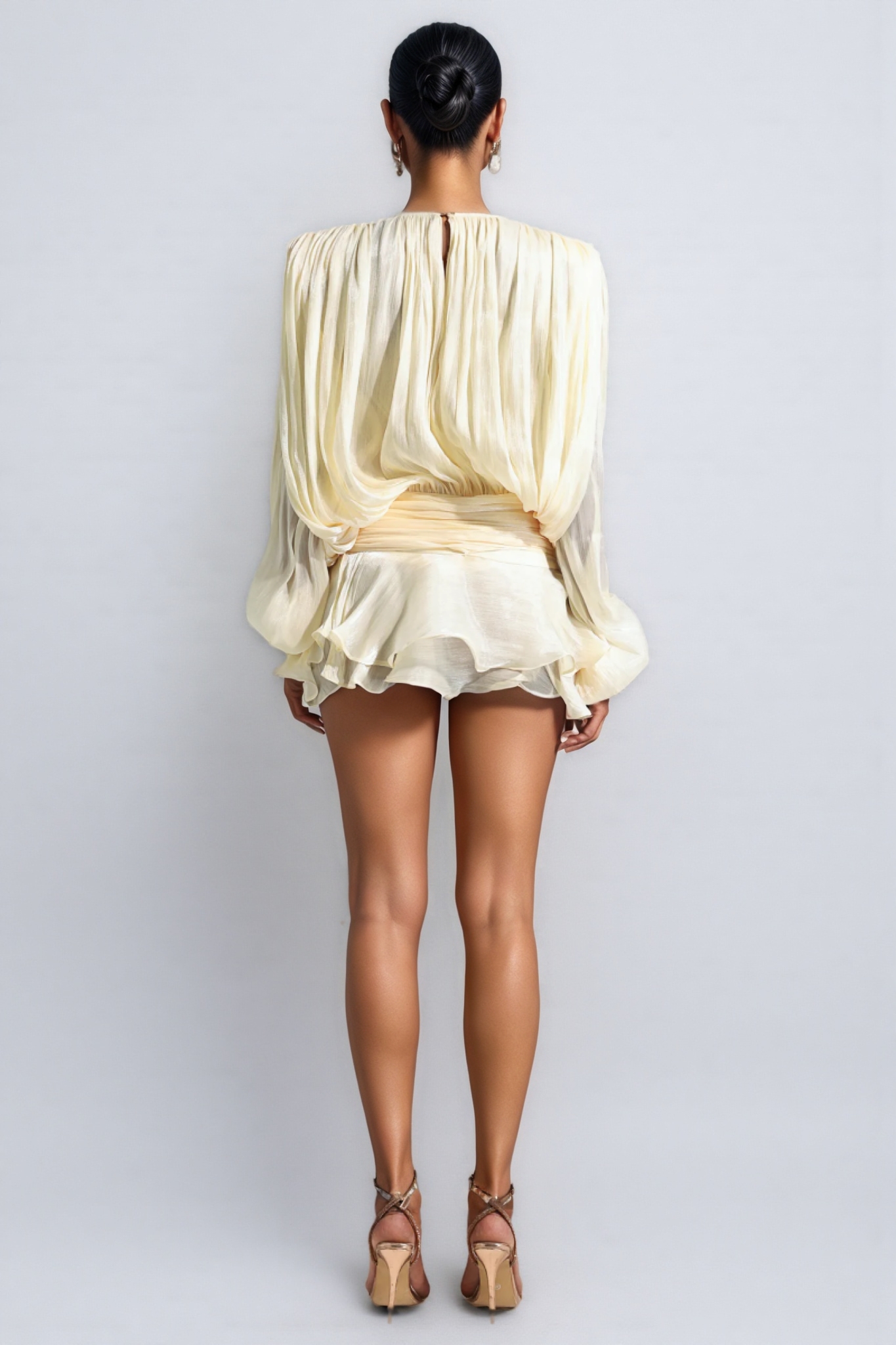 Jessamine Pleated Ruffle Mini Dress