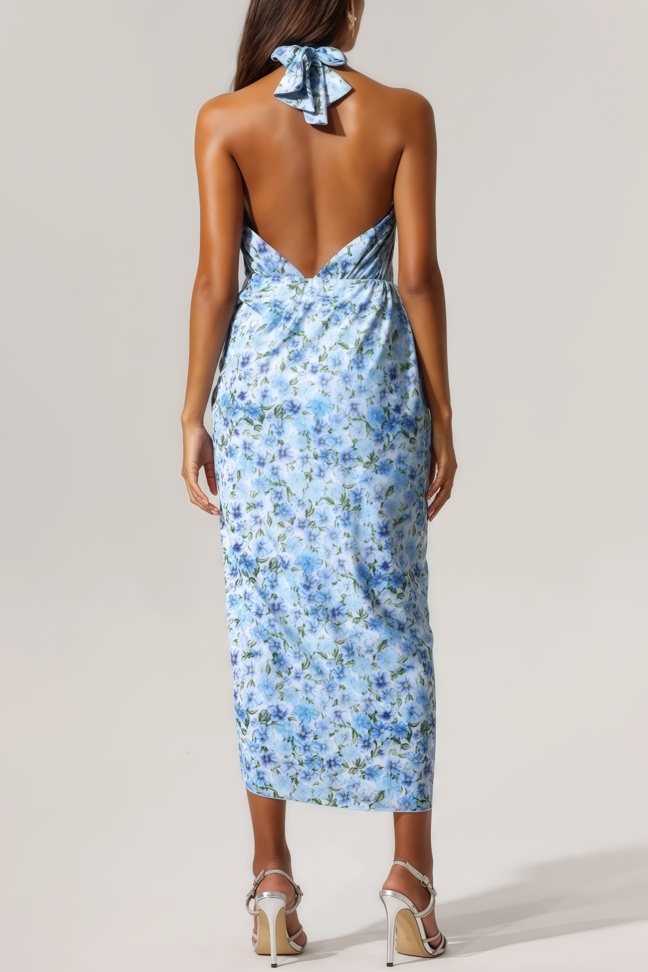 Serena Tulip Floral Printed High Slit Two-Piece Set