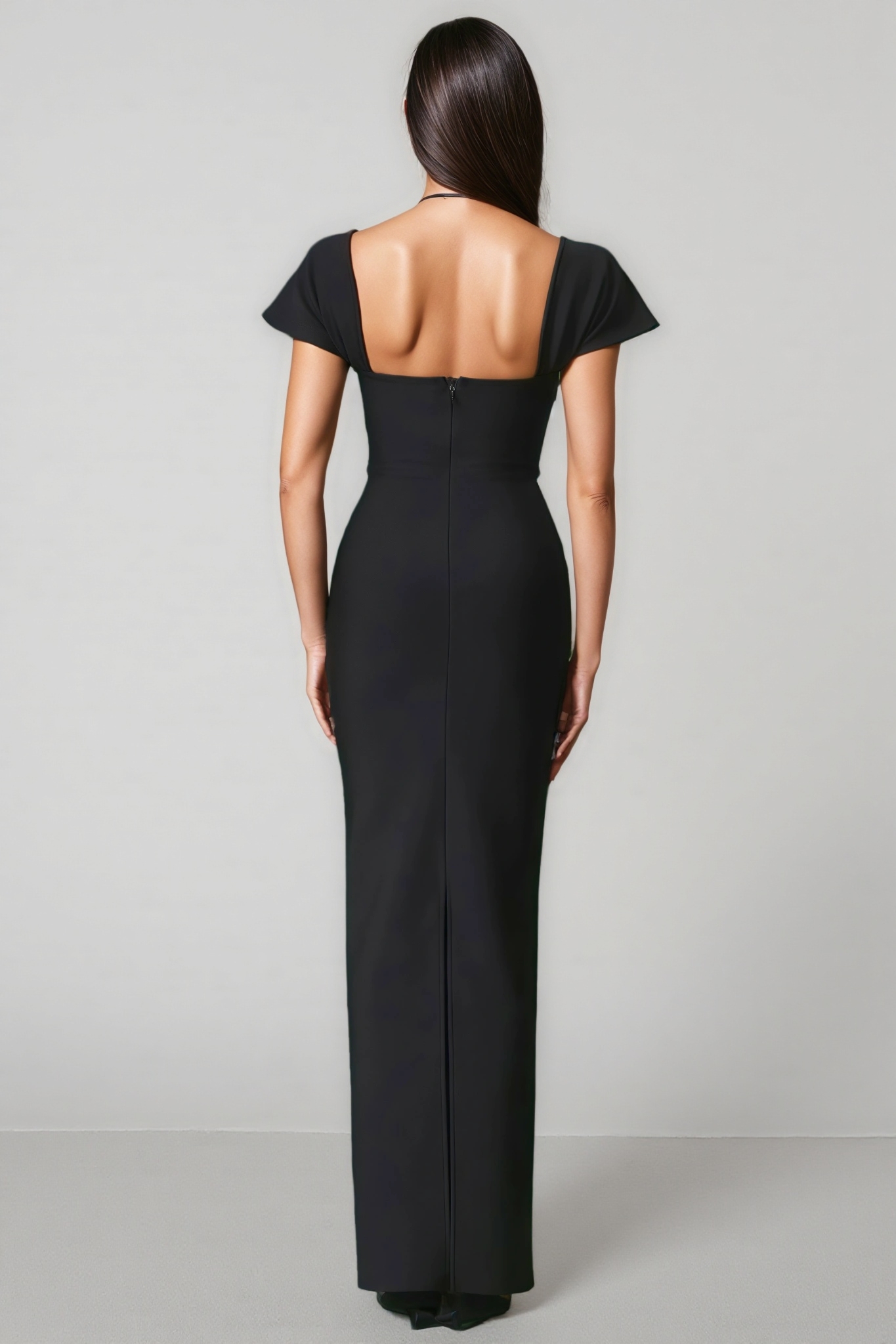 Lieve Short Sleeve Diamond Bandage Maxi Dress